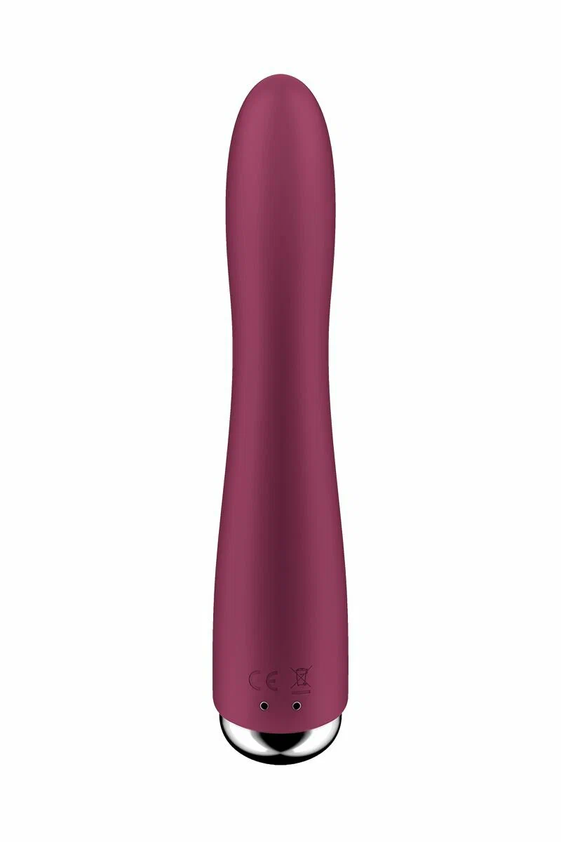 вибратор для точки g  с ротацией satisfyer spinning vibe 1, силикон, бордовый, 17,8 см в Перми