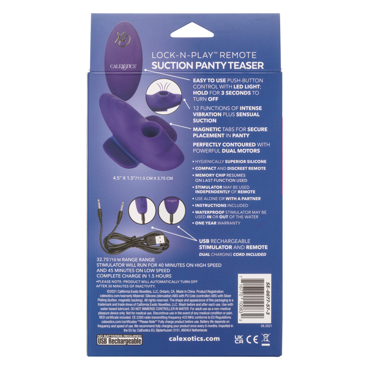стимулятор в трусики с управлением при помощи пульта lock-n-play remote suction panty teaser в Перми