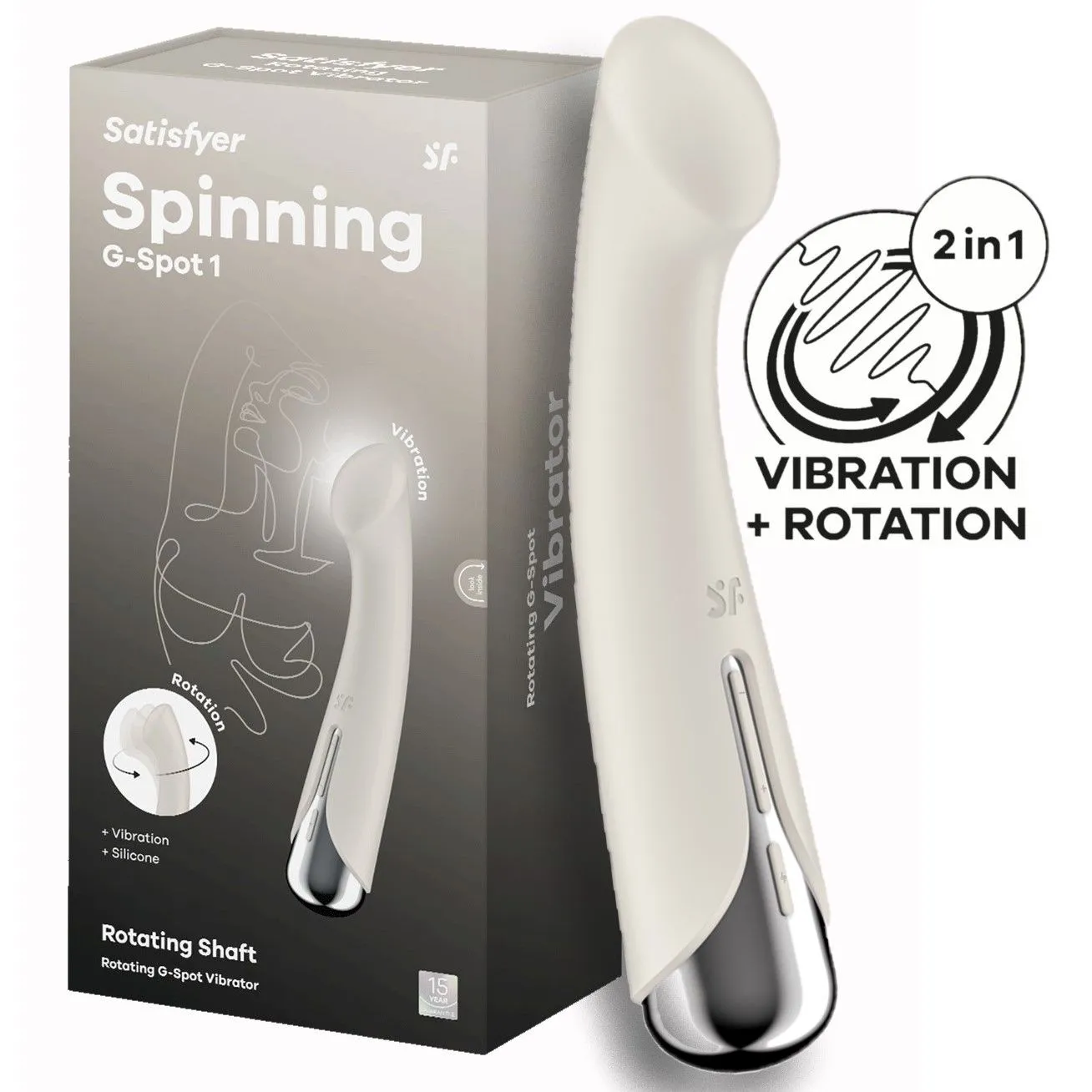 вибромассажер spinning g-spot 1 (beige)  в Перми
