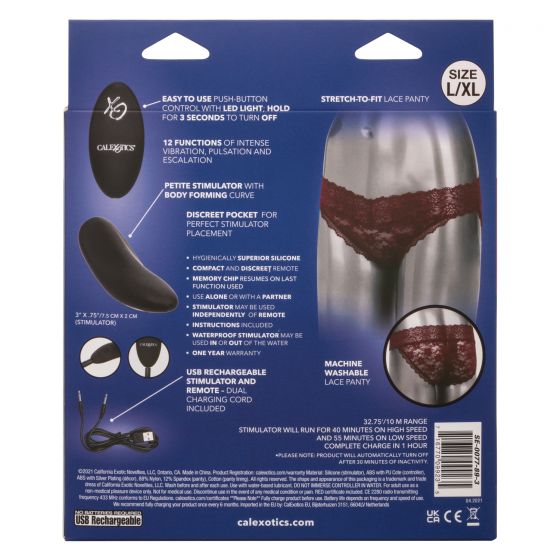 трусики с вибромассажером для стимуляции клитора remote control lace panty set l/xl в Перми