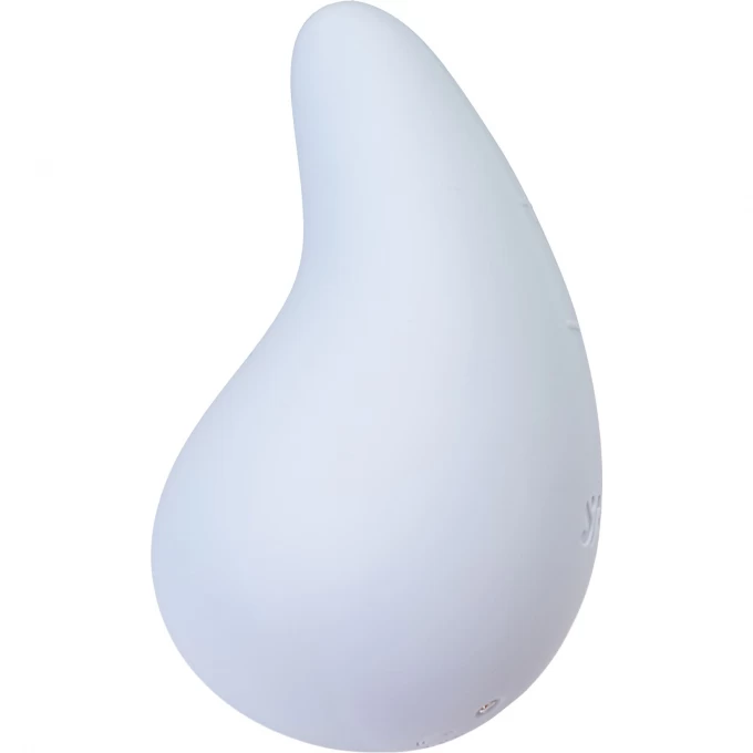вибромассажер satisfyer dew drop, силикон, голубой, 8,1 см в Перми