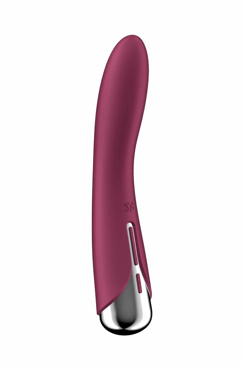 вибратор для точки g  с ротацией satisfyer spinning vibe 1, силикон, бордовый, 17,8 см в Перми