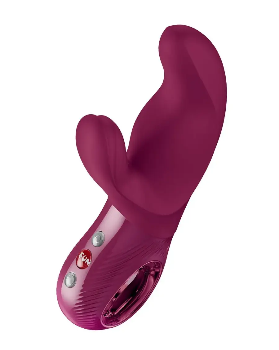 вибратор с клиторальным стимулятором fun factory miss bi, силикон, бордовый, 17 см в Перми