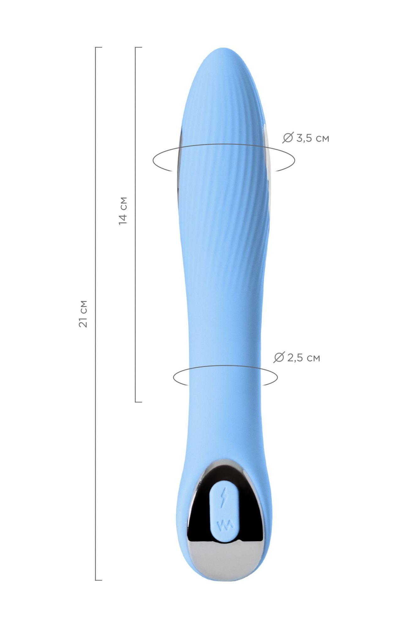 вибратор с электростимуляцией physics tesla g-point, силикон, голубой, 21 см в Перми