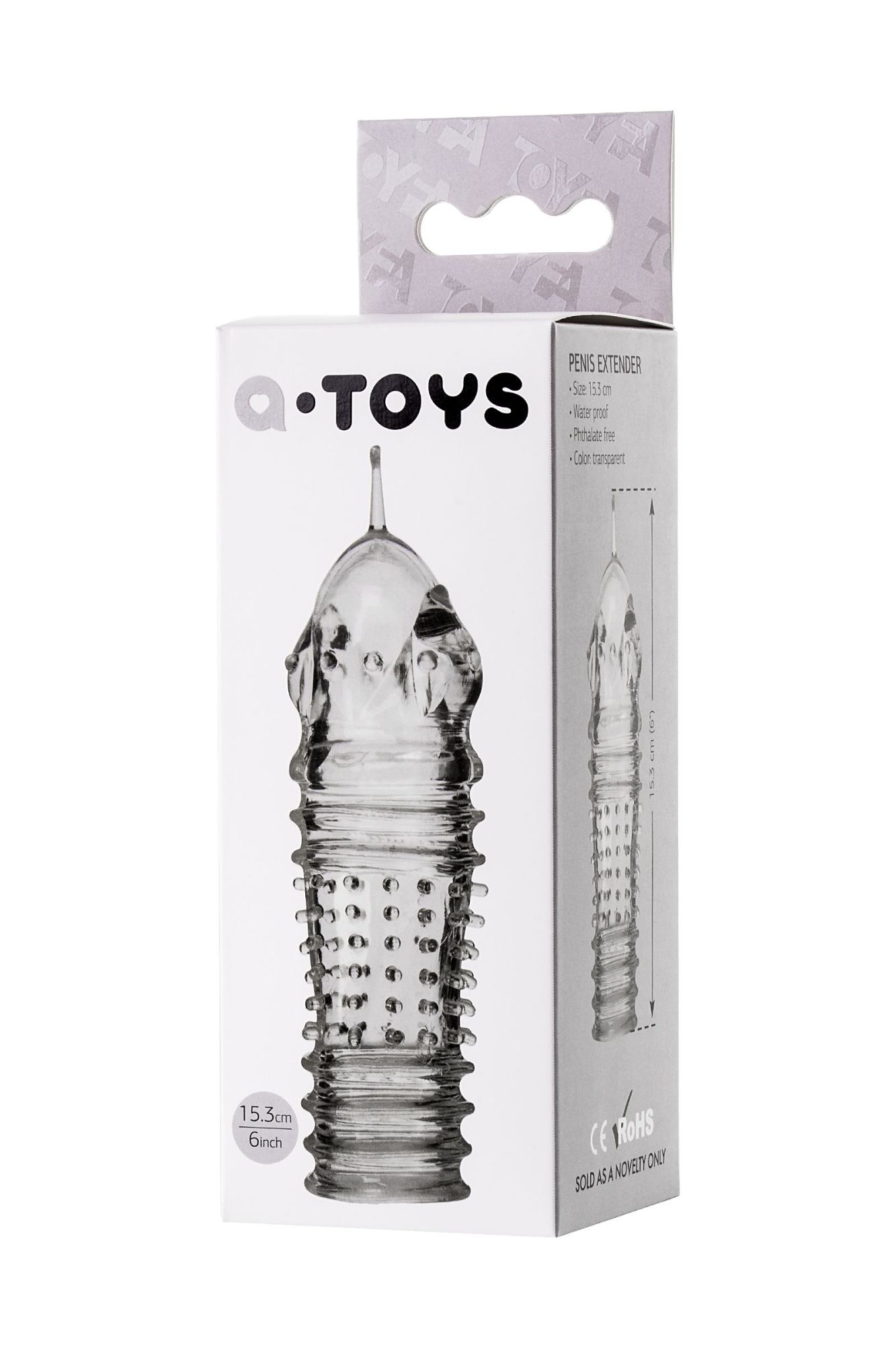 насадка на пенис toyfa a-toys baldi, tpr, прозрачный, 15,3 см в Перми