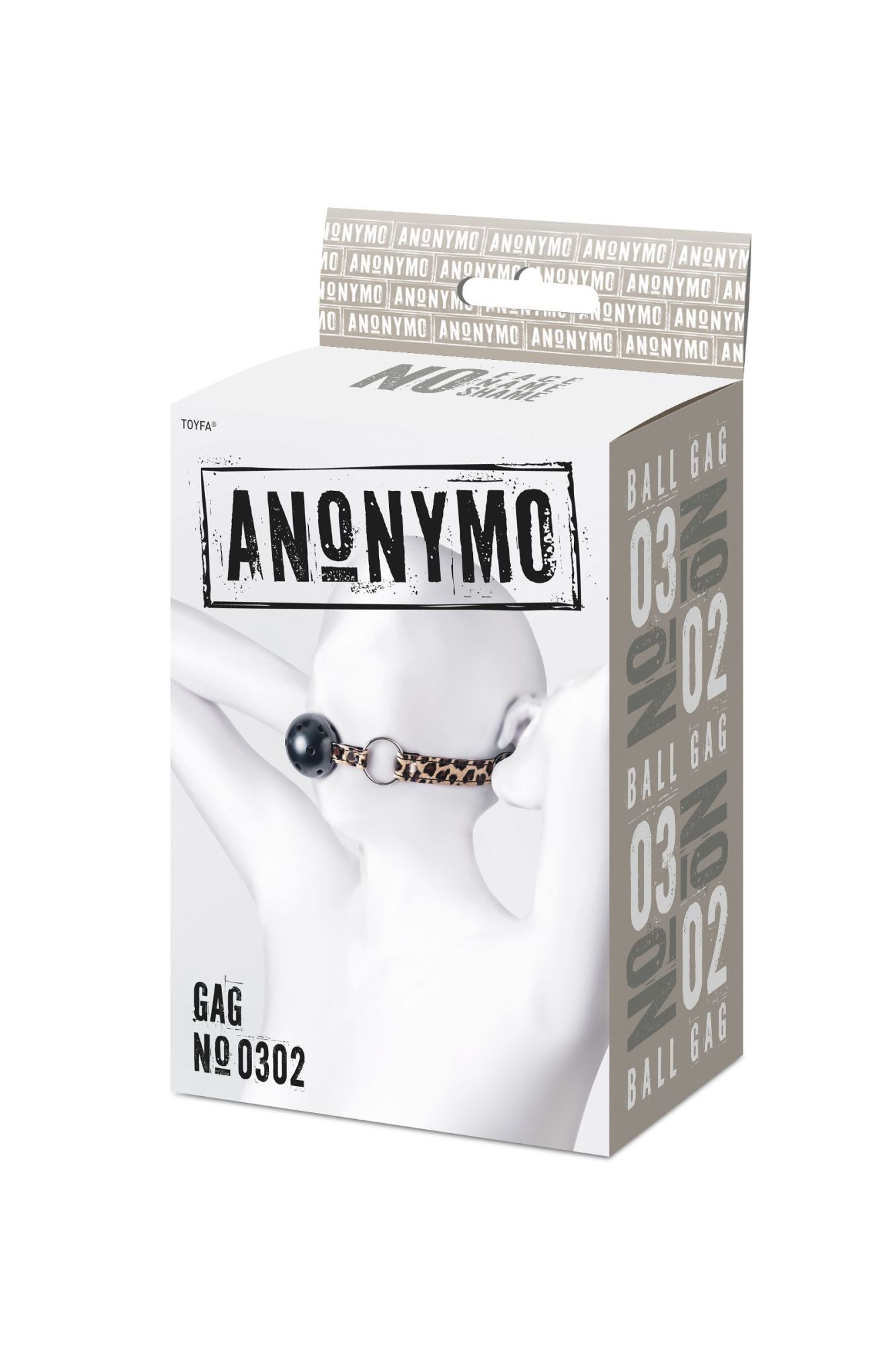 кляп anonymo #0302, abs пластик, черный, 64 см в Перми