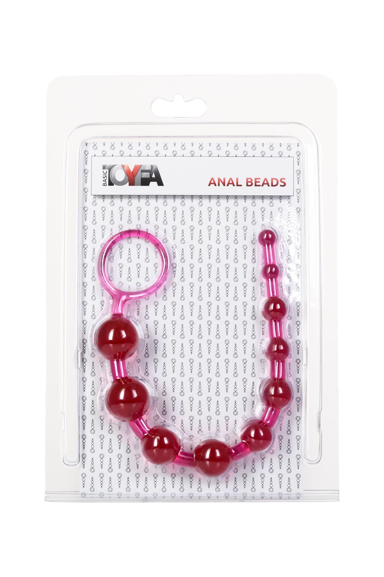анальная цепочка toyfa, pvc, розовый, 30 см в Перми