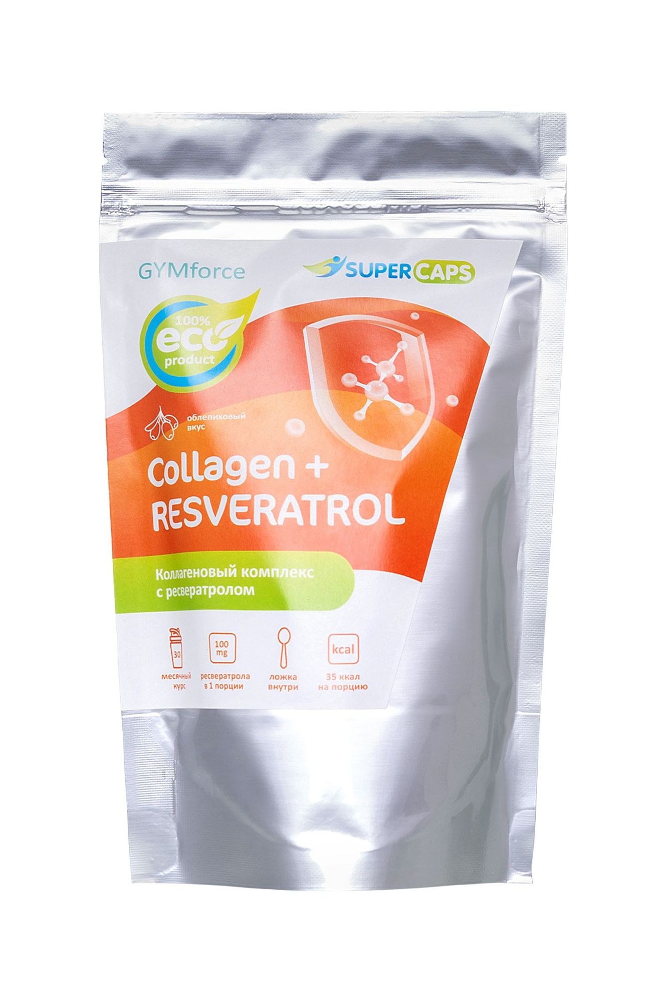 натуральный коллаген super caps, collagen с ресвератролом,150 г в Перми