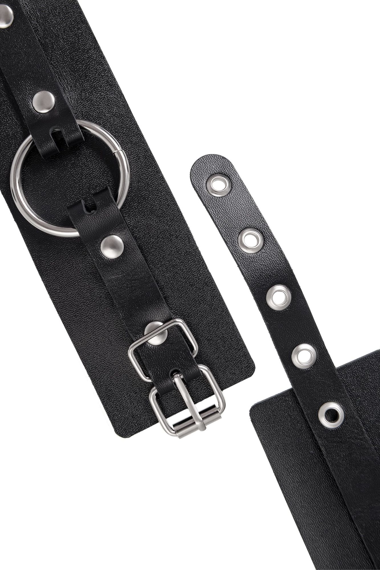 оковы pecado bdsm, из толстой кожи с люверсами, натуральная кожа, чёрные в Перми