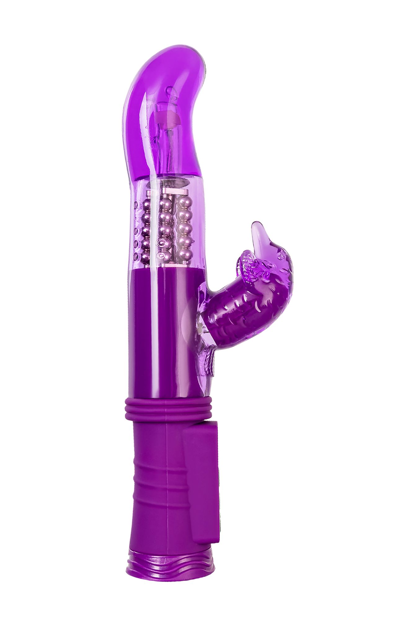 вибратор с клиторальным стимулятором toyfa a-toys, tpr, фиолетовый, 22,5 см в Перми