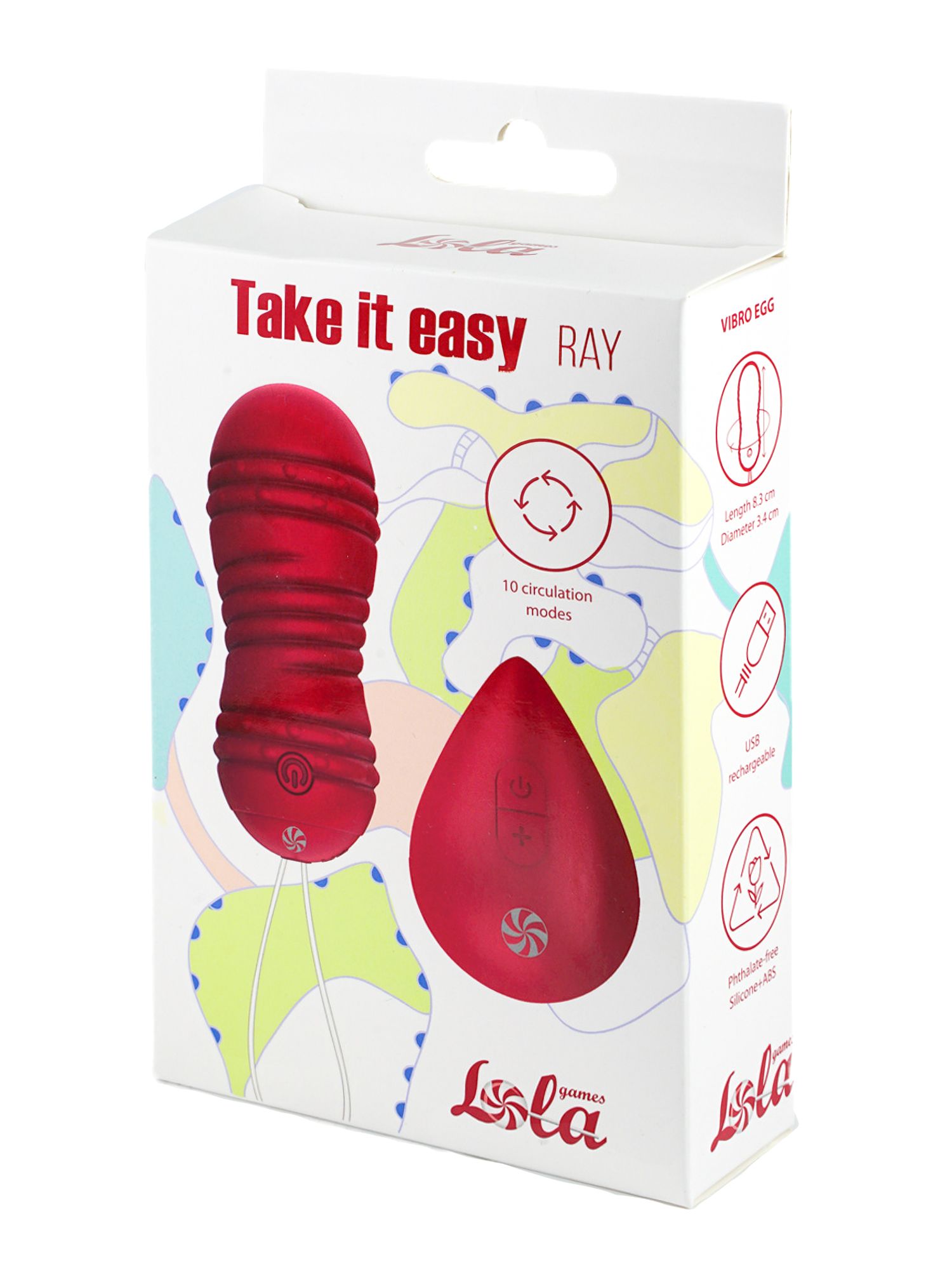 виброшарики с циркуляцией на пульте управления take it easy ray wine red 9021-12lola в Перми