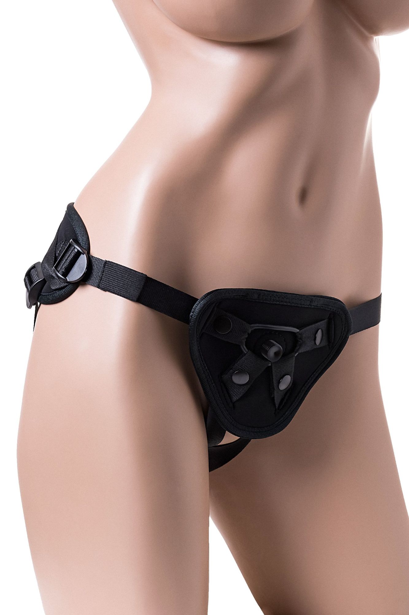 трусики для страпона realstick strap-on master, неопрен, черные в Перми