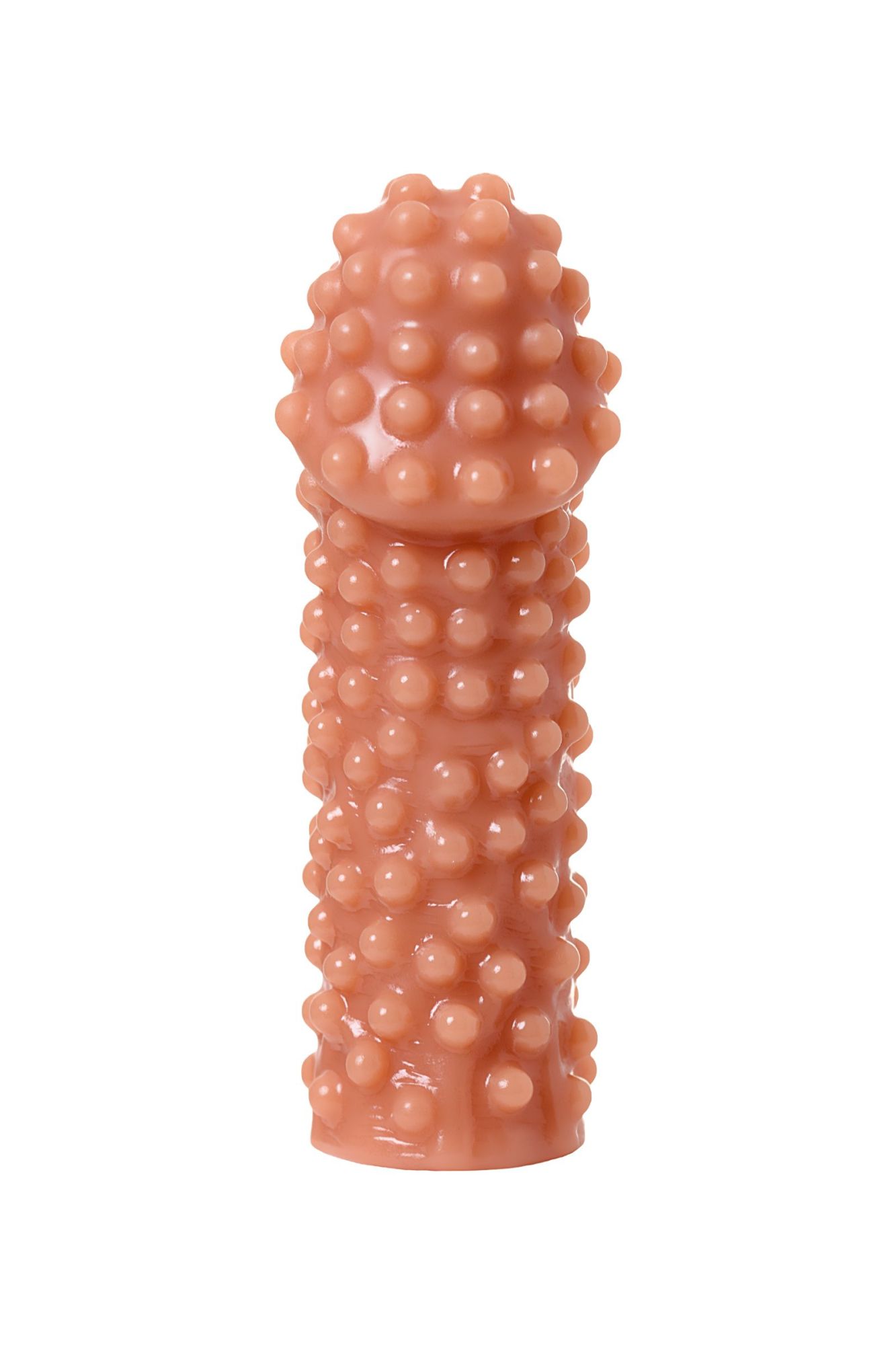 насадка kokos с дополнительной стимуляцией, реалистичная,tpe, телесный, 15.8 см в Перми