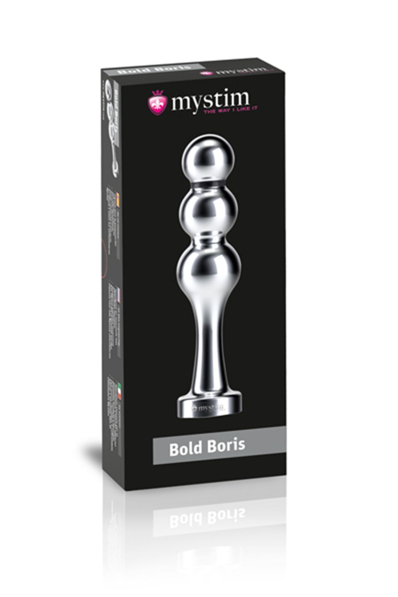 фаллоимитатор mystim bold boris, электростимуляция, хирургическая сталь, серебряный, 14 см в Перми