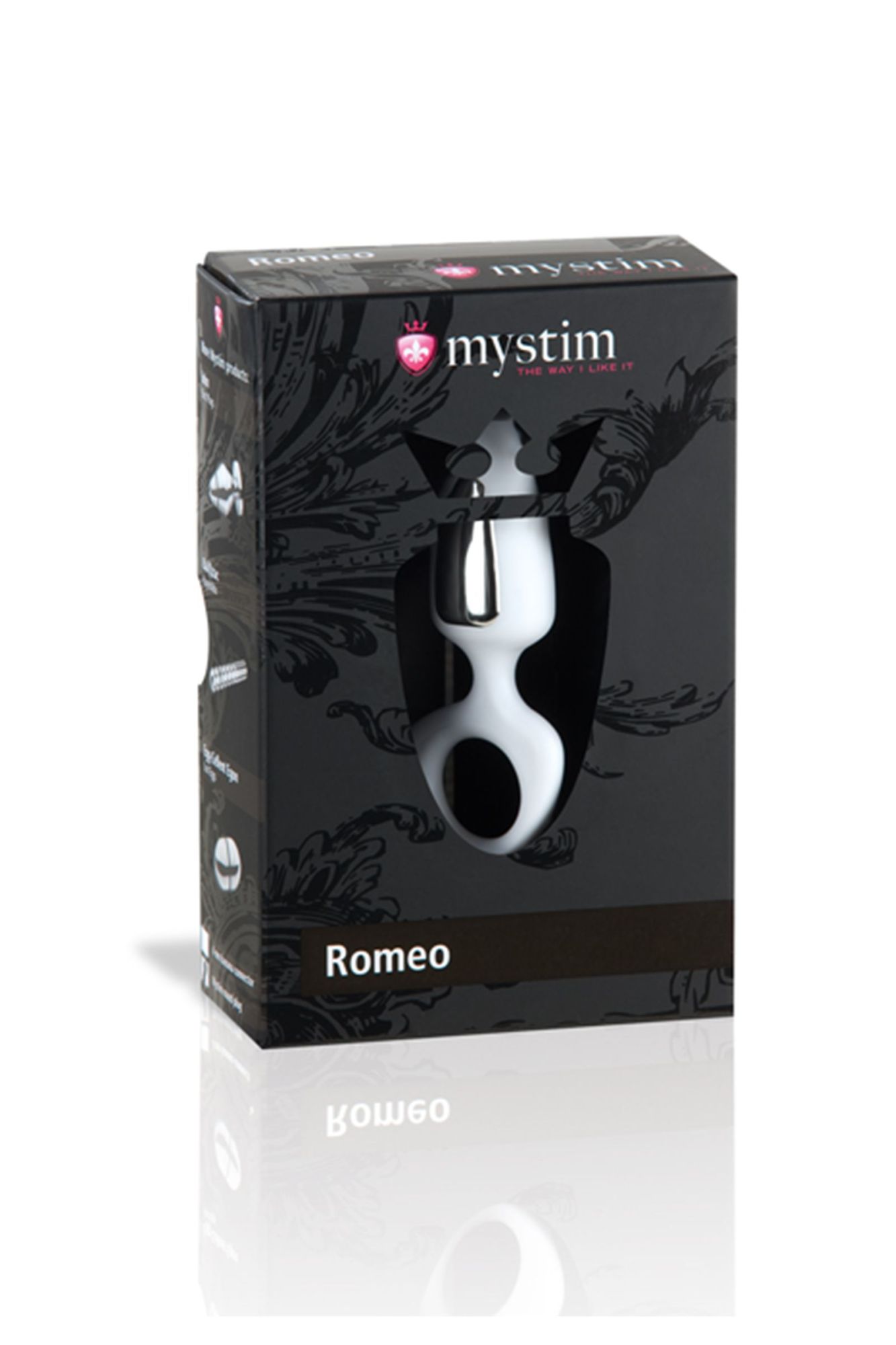 анальная пробка mystim romeo, электростимуляция, пластик, белый, 8,5 см, ø 3,5 см в Перми