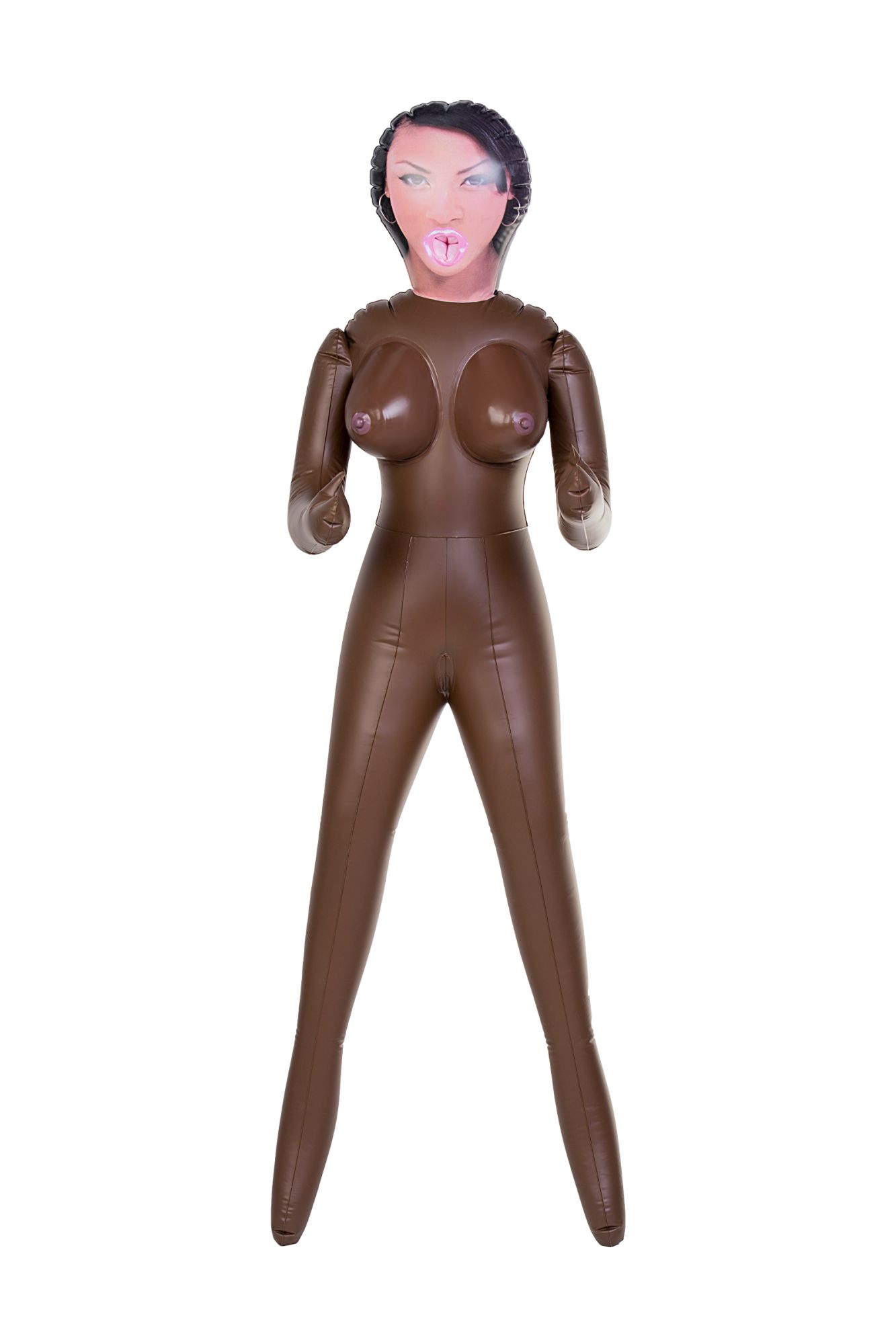 кукла надувная dolls-x by toyfa michelle, негритянка, с тремя отверстиями, 160 см в Перми