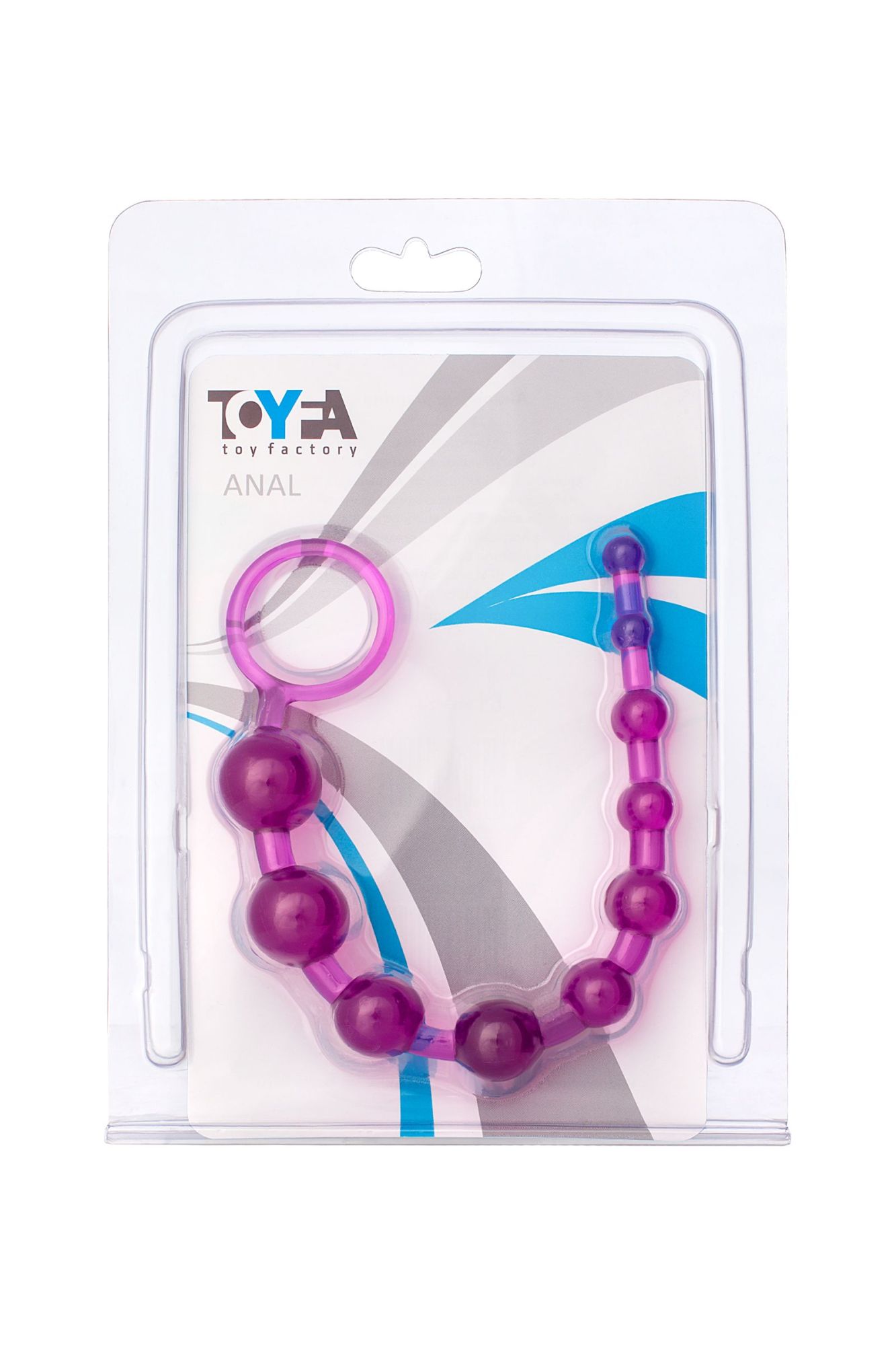 анальная цепочка toyfa, pvc, фиолетовый, 30 см в Перми