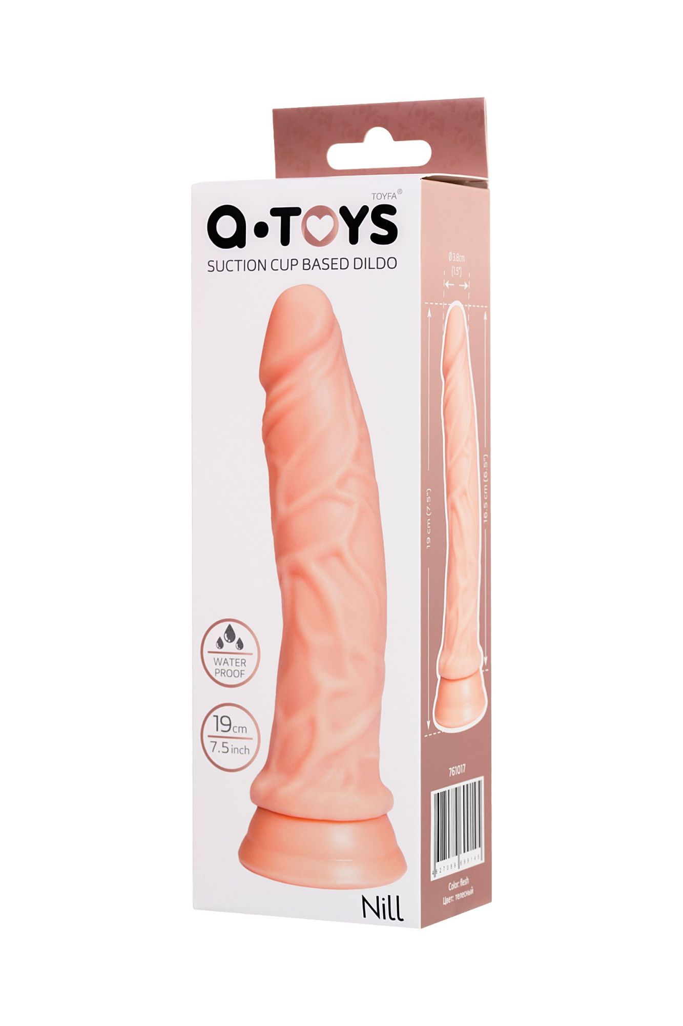 реалистичный фаллоимитатор toyfa  a-toys nill, tpe, телесный, 19 см в Перми