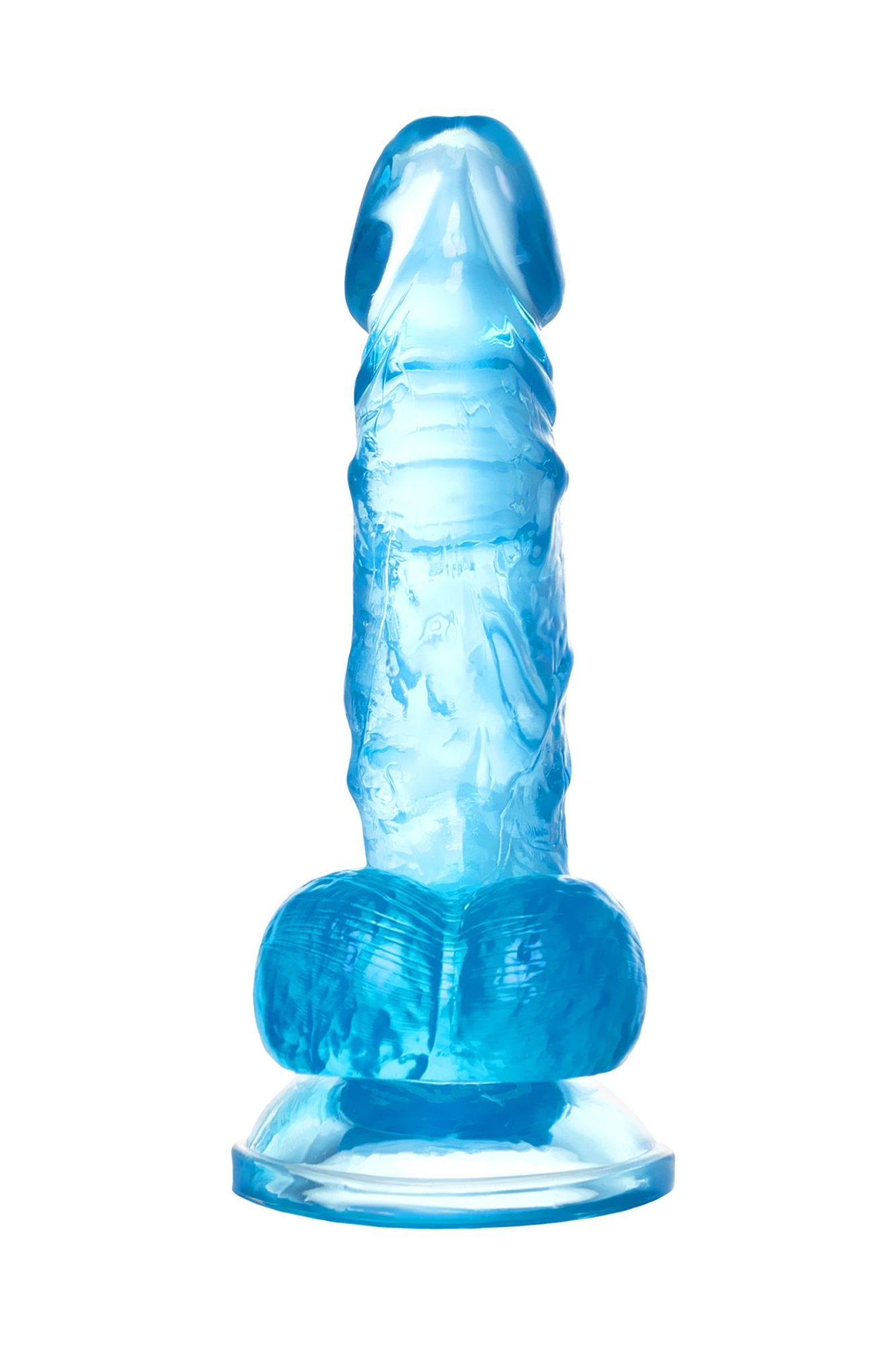 реалистичный фаллоимитатор a-toys by toyfa indy, tpe, голубой, 15,8 см в Перми
