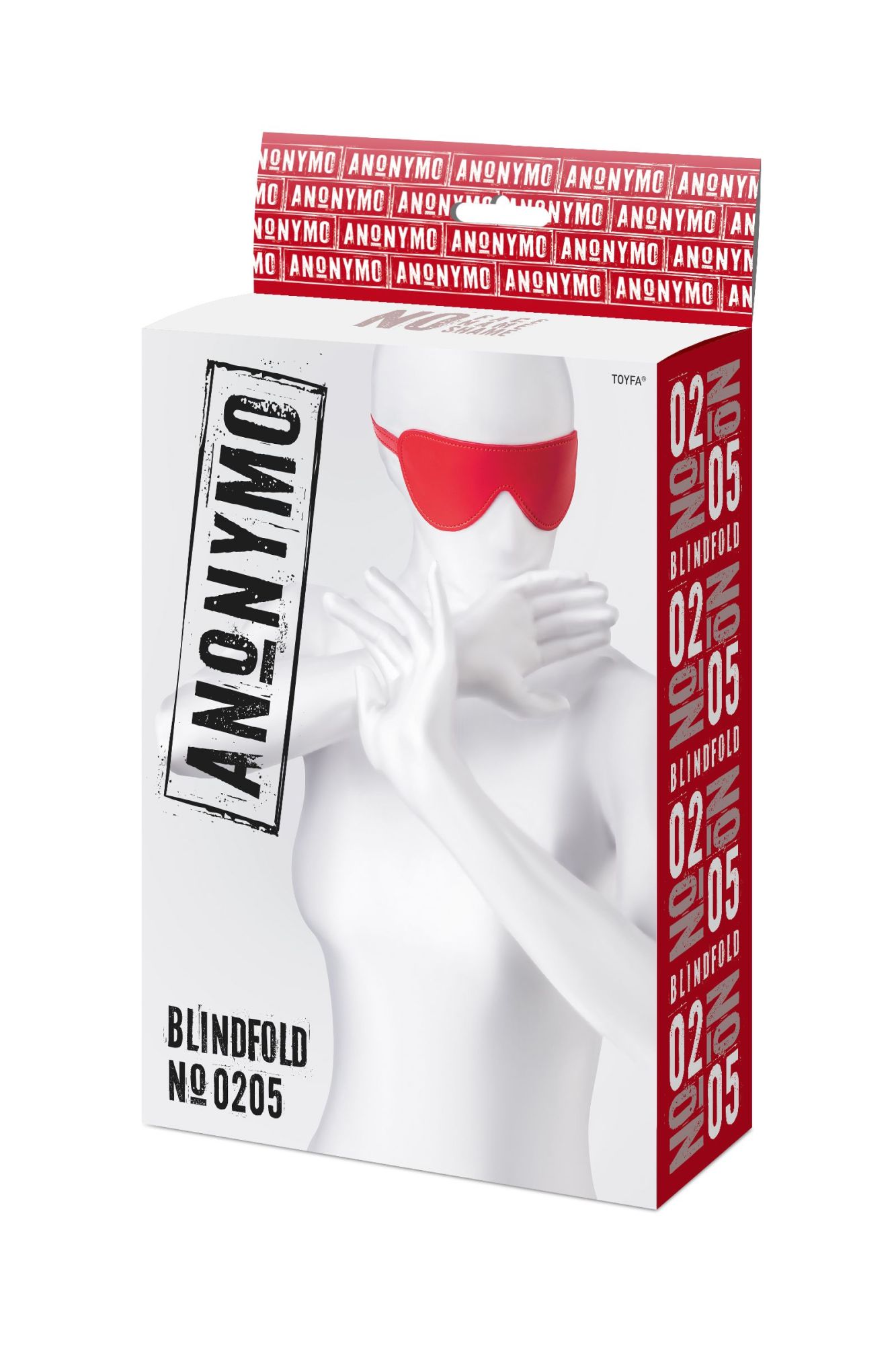 маска anonymo, pu кожа, красная, 65 см в Перми