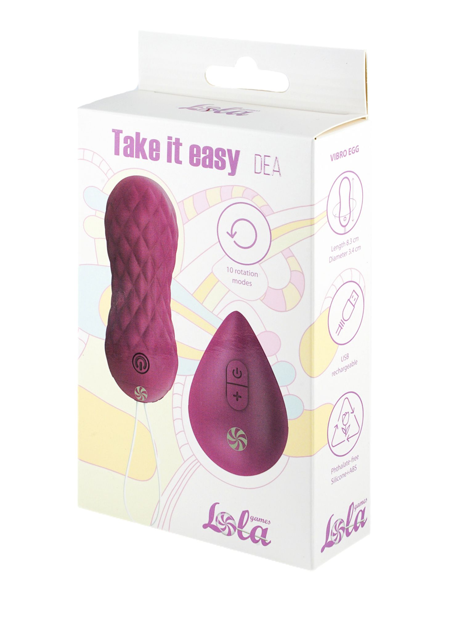 вращающиеся виброшарики на пульте take it easy dea purple 9021-06lola в Перми