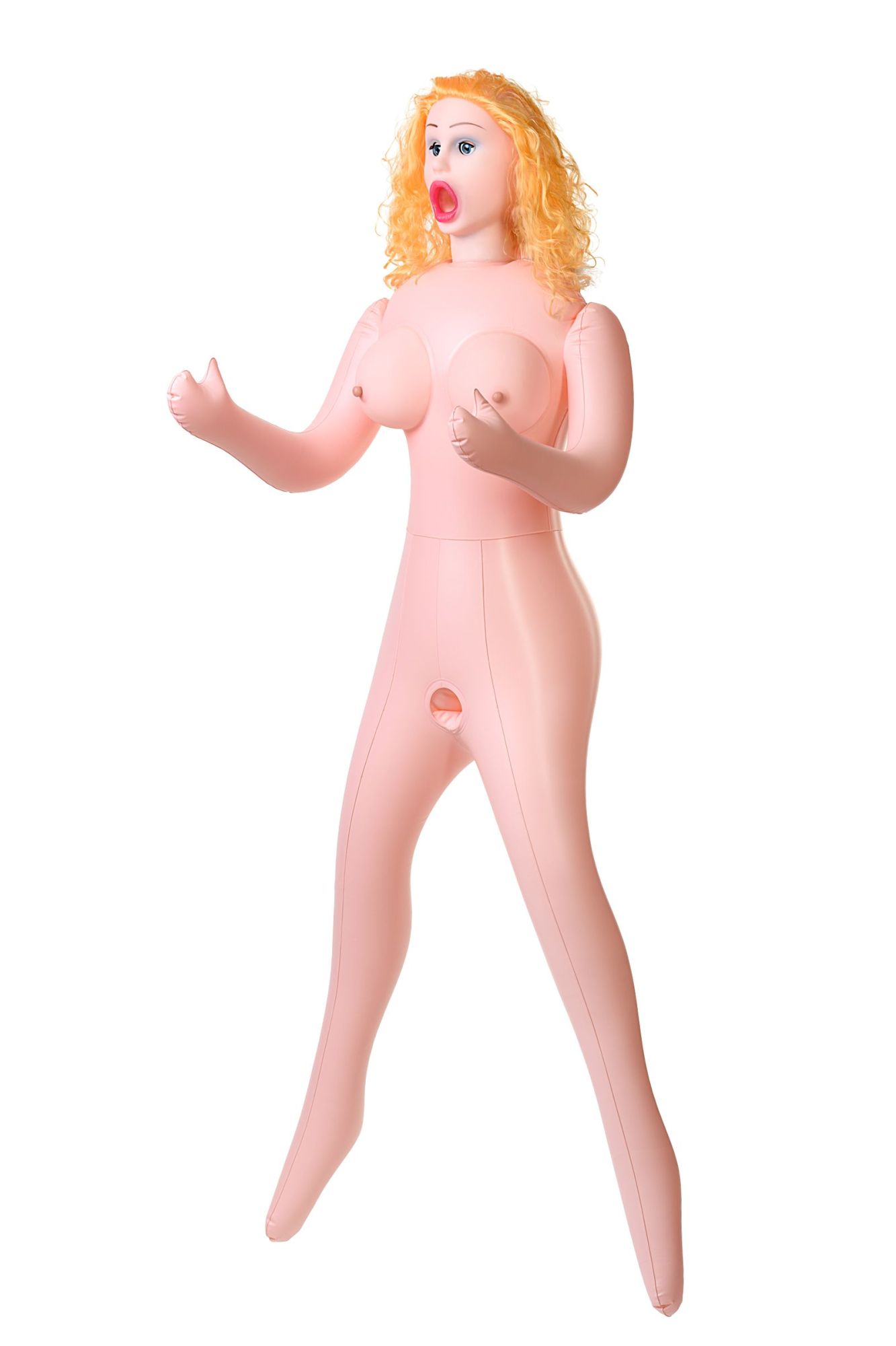кукла надувная dolls-x by toyfa celine с реалистичной головой, блондинка, с тремя отверстиями в Перми