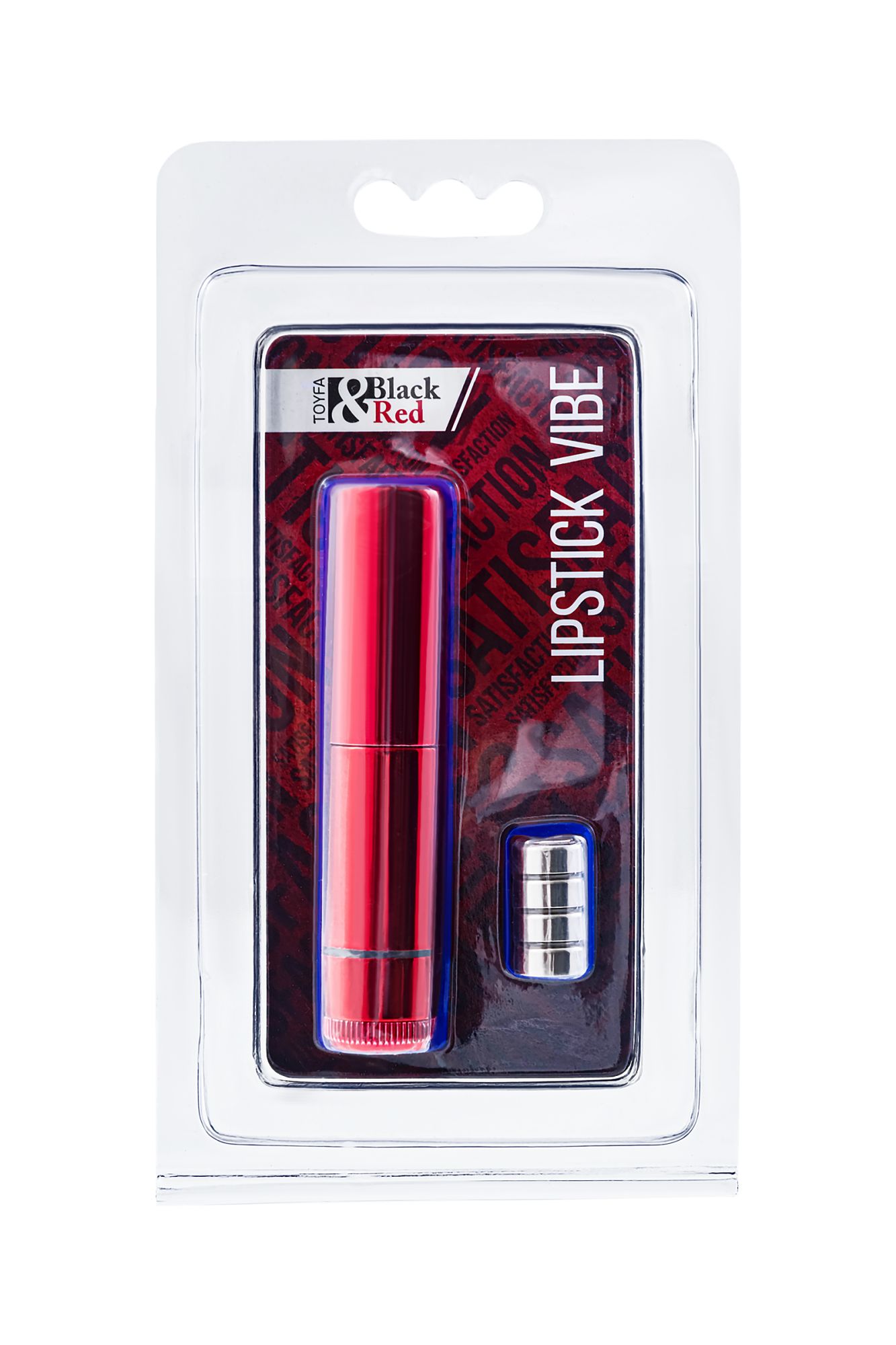 вибромассажер black&red by toyfa «помада», силикон, красный, 9 см в Перми