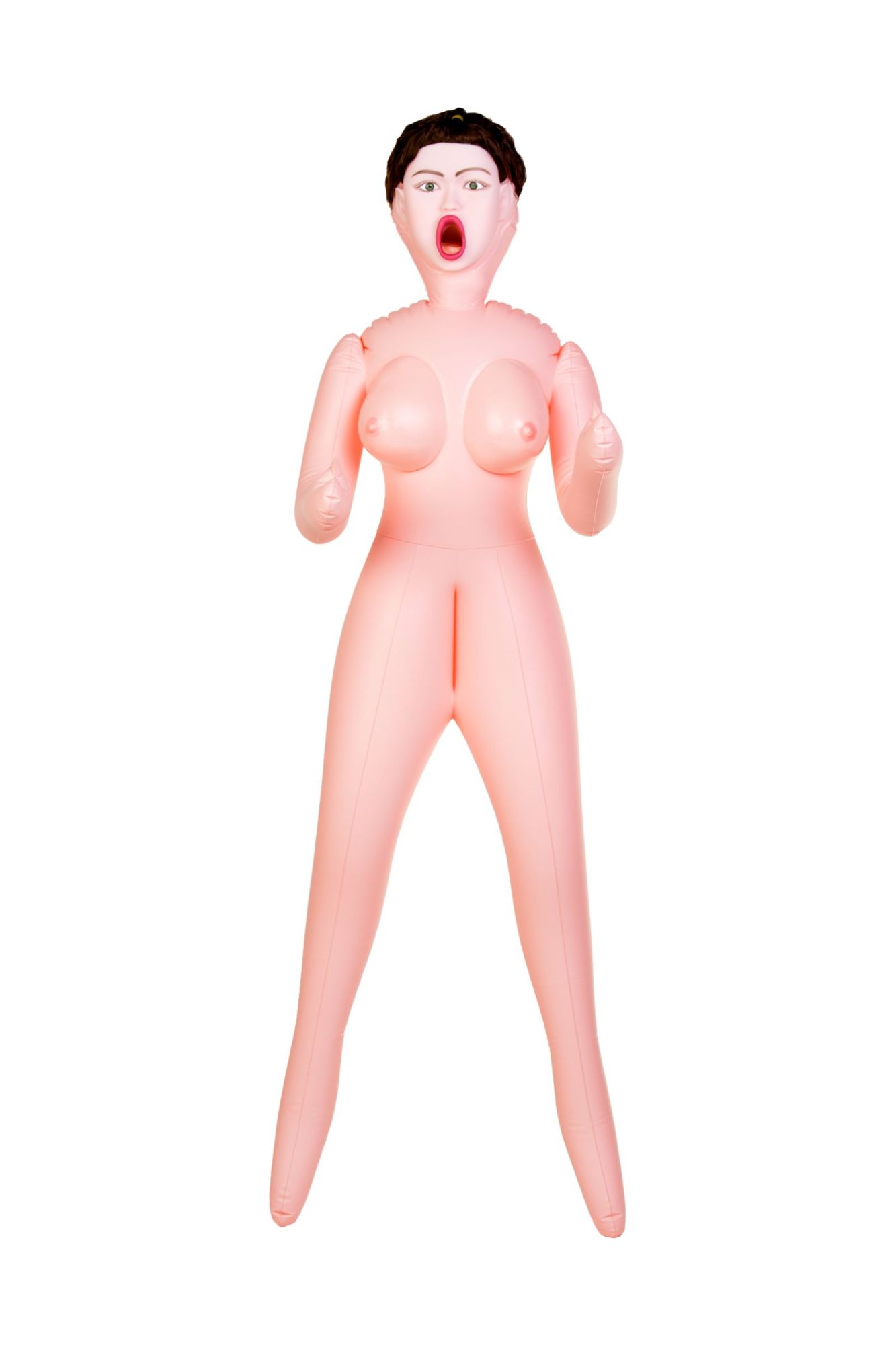 кукла надувная dolls-x by toyfa violet, брюнетка, с тремя отверстиями, кибер вставка: вагина в Перми
