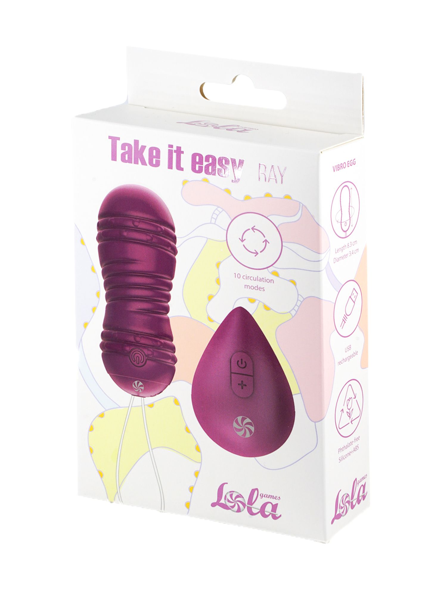 виброшарики с циркуляцией на пульте управления take it easy ray purple 9021-11lola в Перми