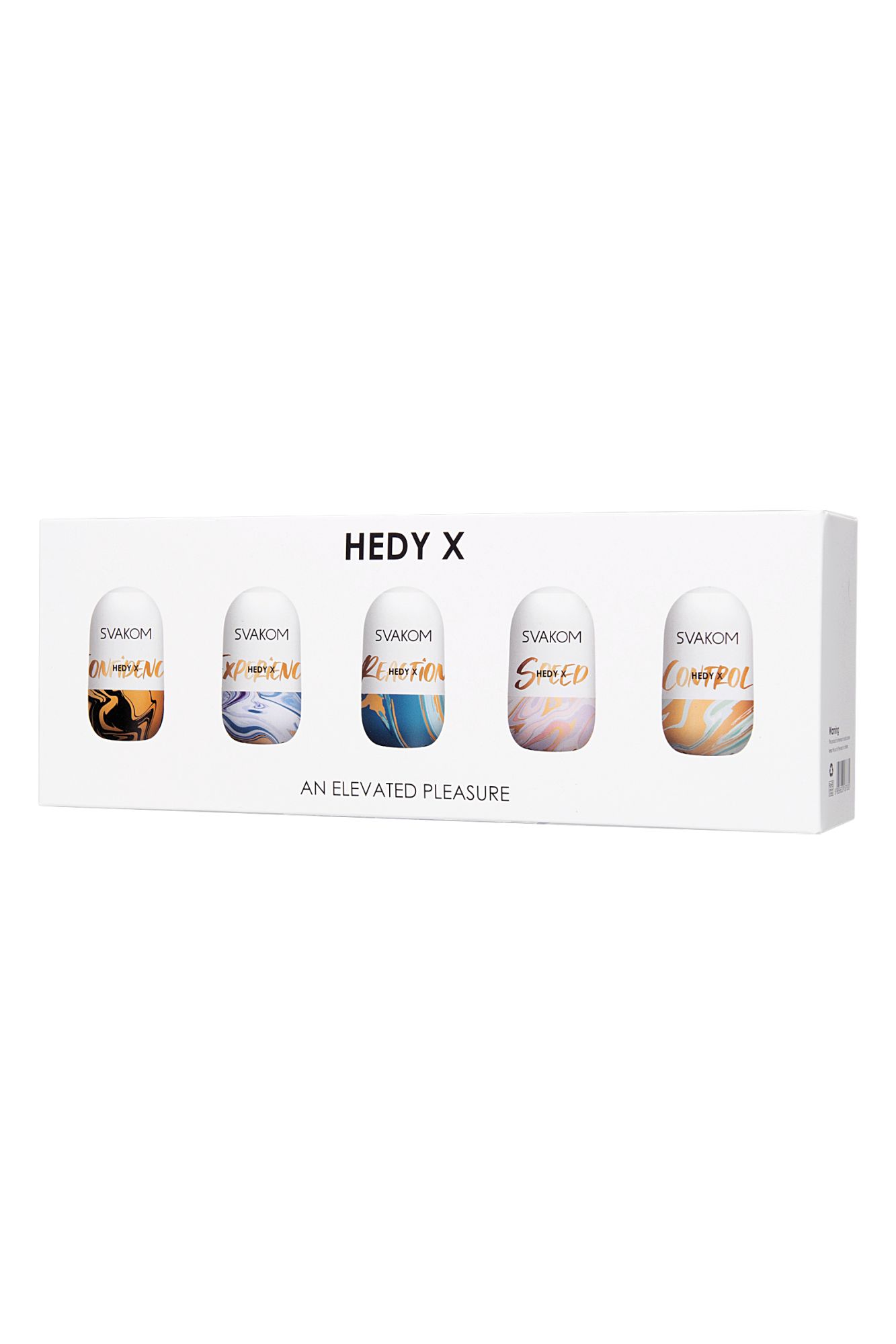 набор мастурбаторов нереалистичных svakom hedy x5 mixed (5 шт.), tpe, белый, 9 см в Перми