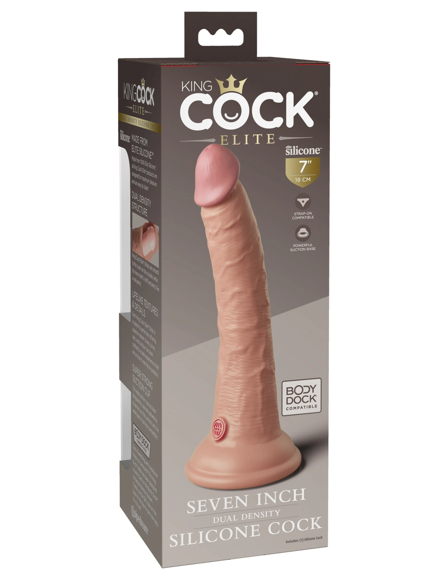 фаллоимитатор kc elite 7" dual density silicone dong - light pipedream 577121pd в Перми