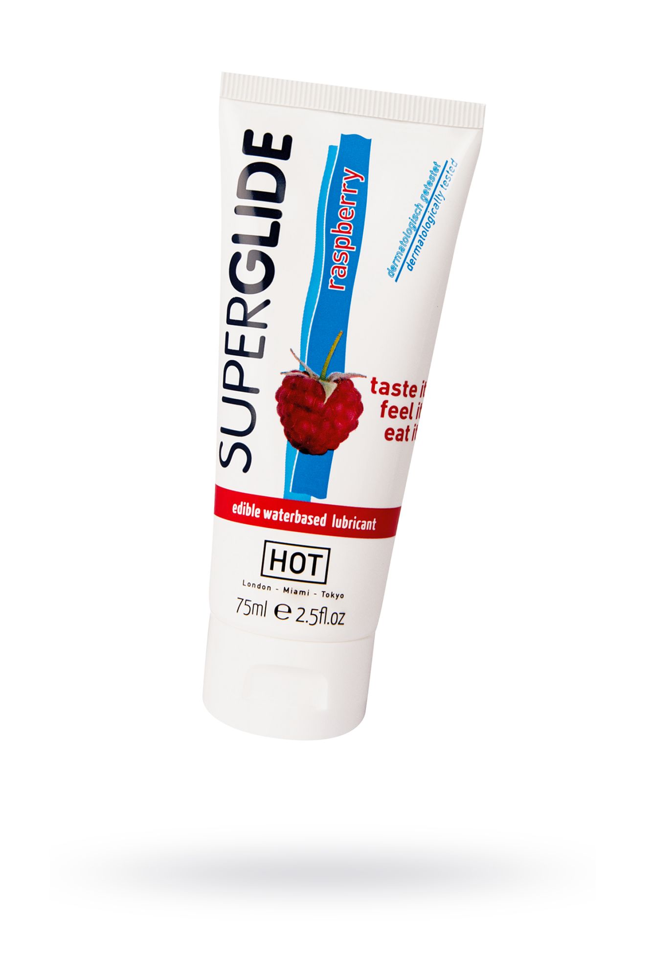 съедобная смазка на водной основе hot superglide для орального секса со вкусом малины, 75 мл в Перми