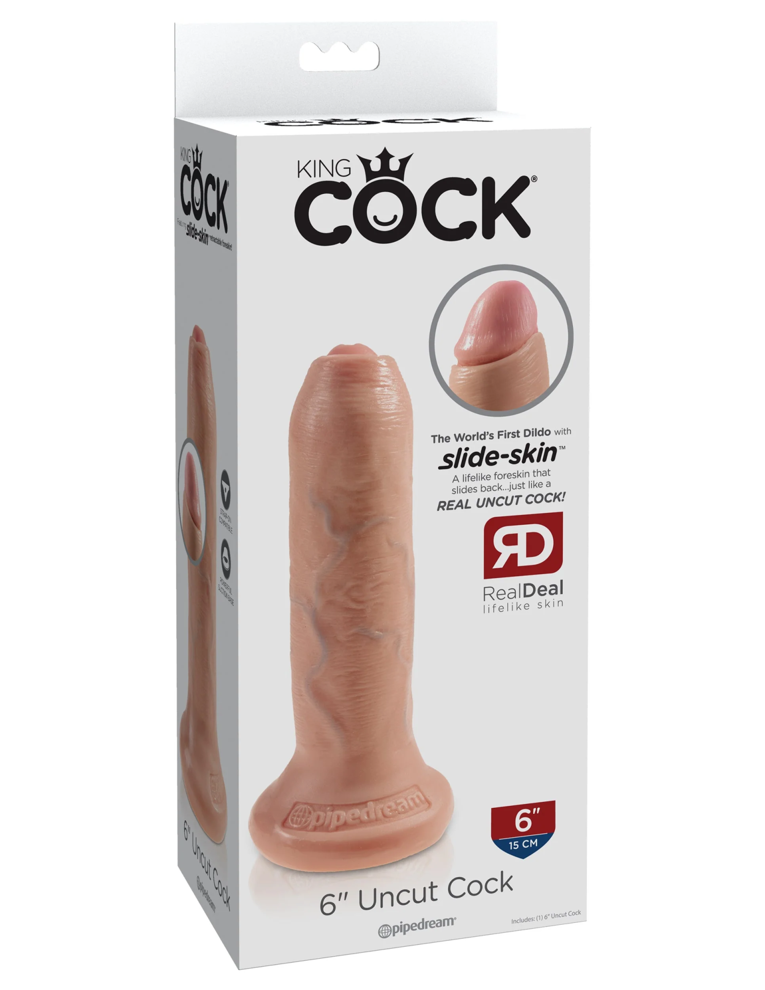 фаллоимитатор king cock 6" uncut - flesh pipedream 556021pd в Перми