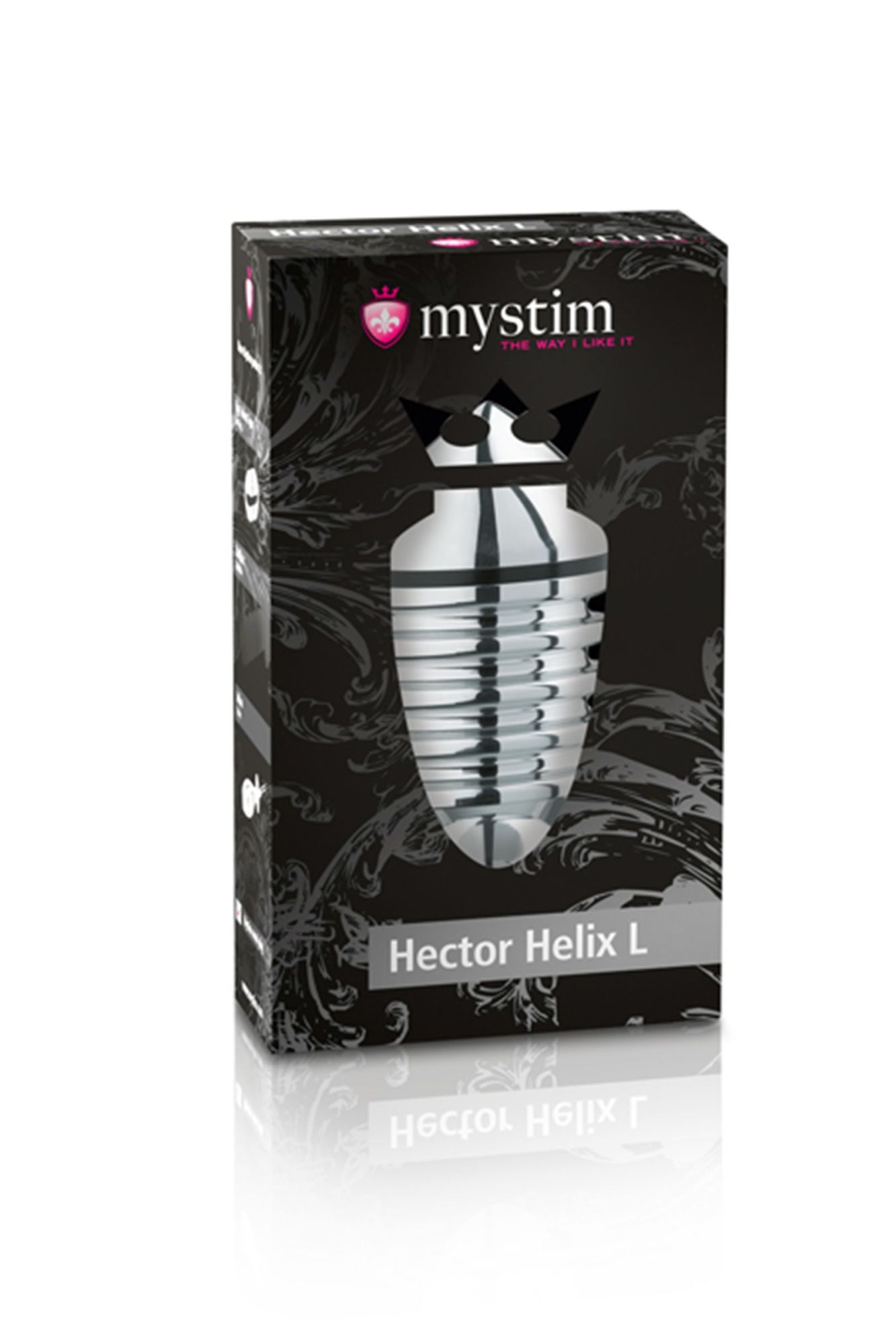 анальная пробка mystim hector helix l, электростимуляция, хирургическая сталь, серебряная, 11,5 см, в Перми