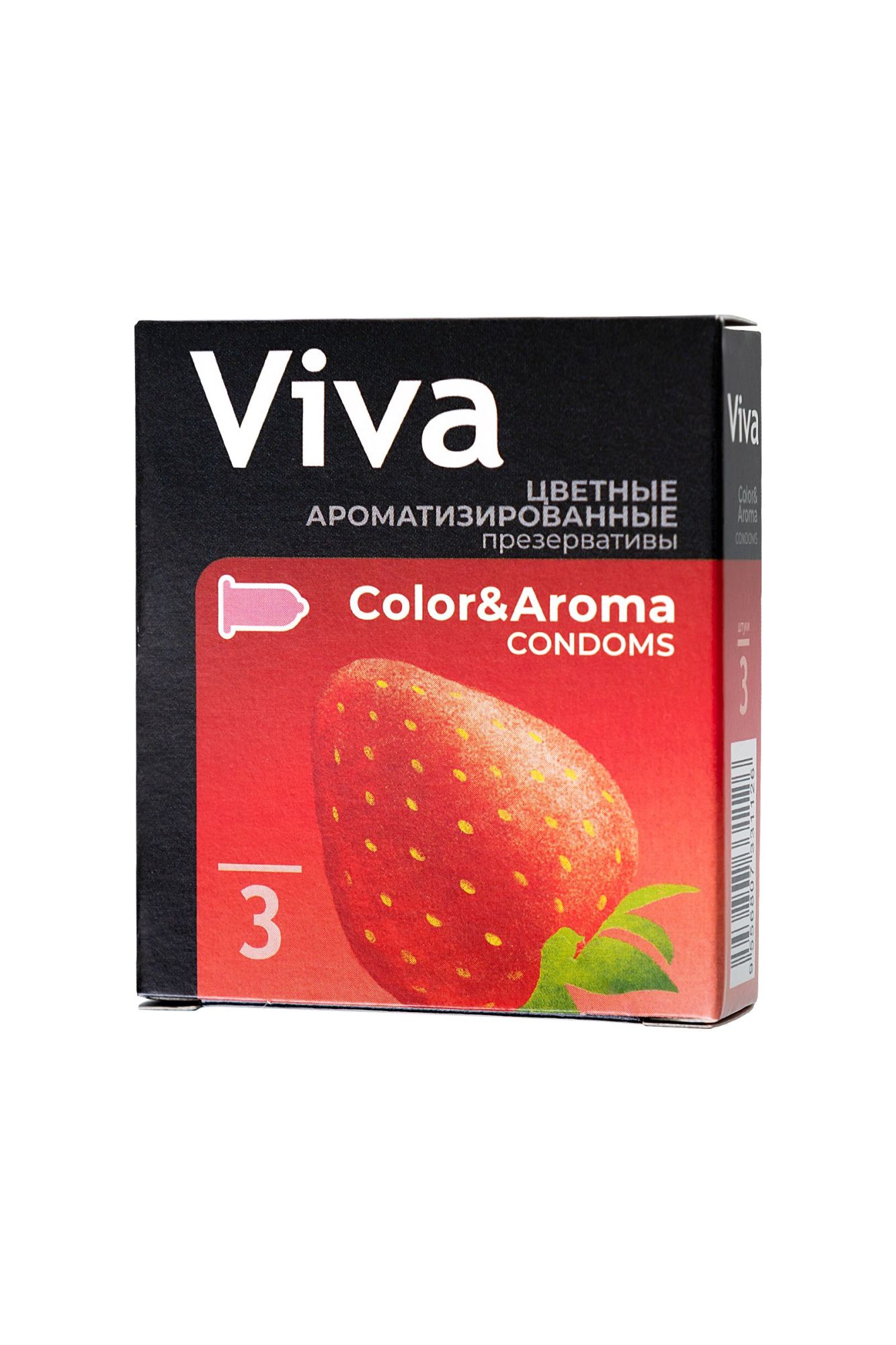 презервативы viva, цветные, аромат, латекс, 3 шт в Перми