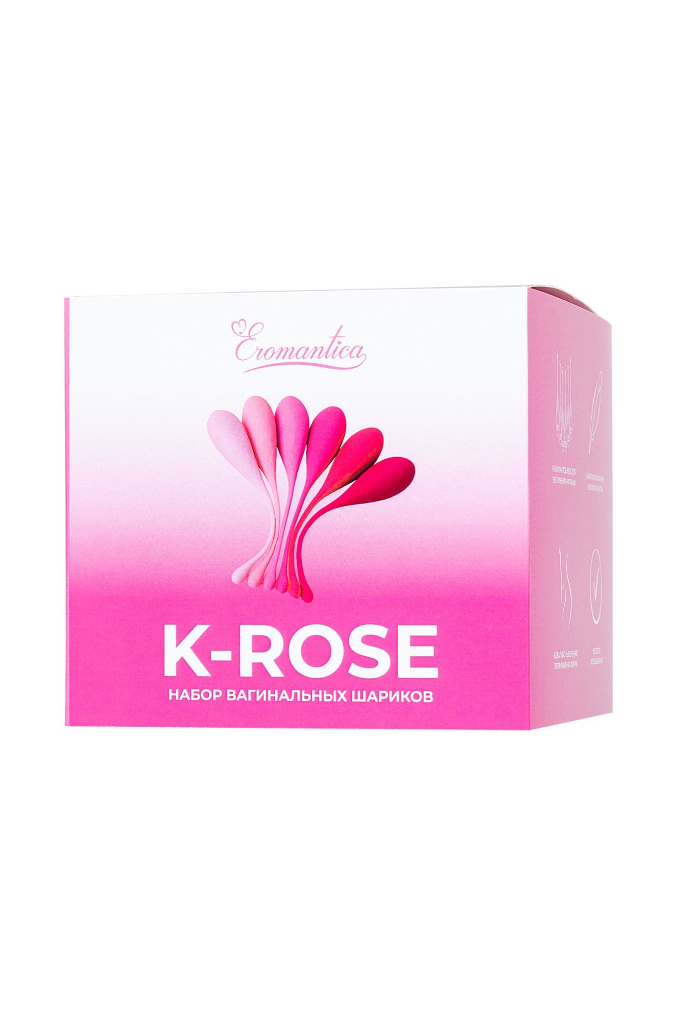 набор вагинальных шариков eromantica k-rose, силикон, розовый, 6 шт в Перми