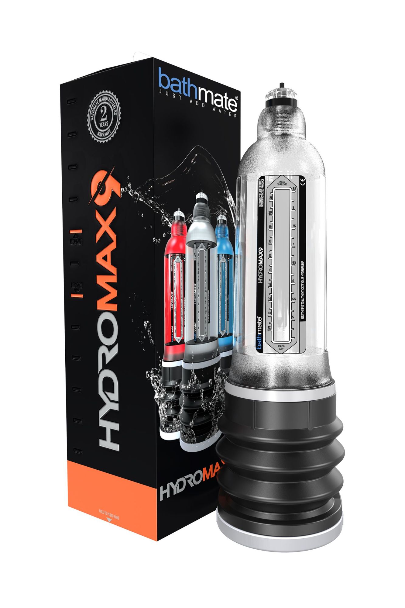 гидропомпа bathmate hydromax9, abs пластик, прозрачная, 32,5 см (аналог hydromax x40) в Перми