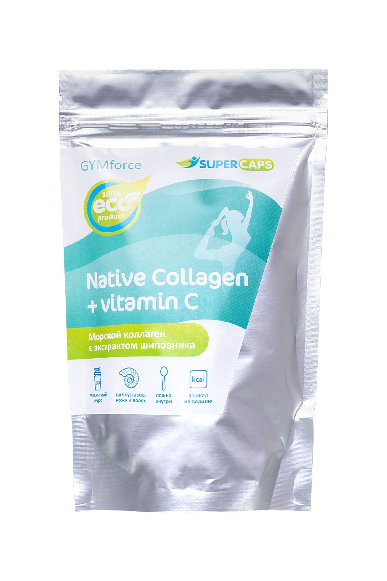 натуральный коллаген super caps, collagen с витамином с, 150 г в Перми