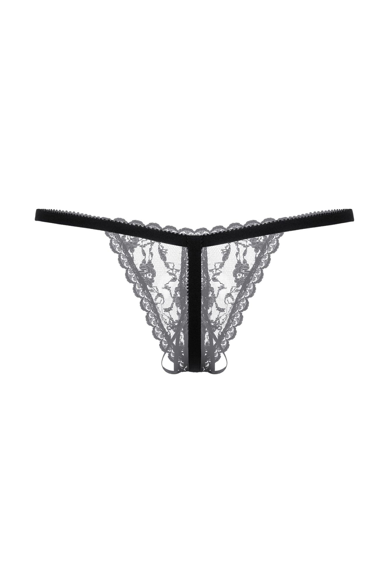 Эротическое стринги кружевные открытые softline collection, черный, s/l в Перми