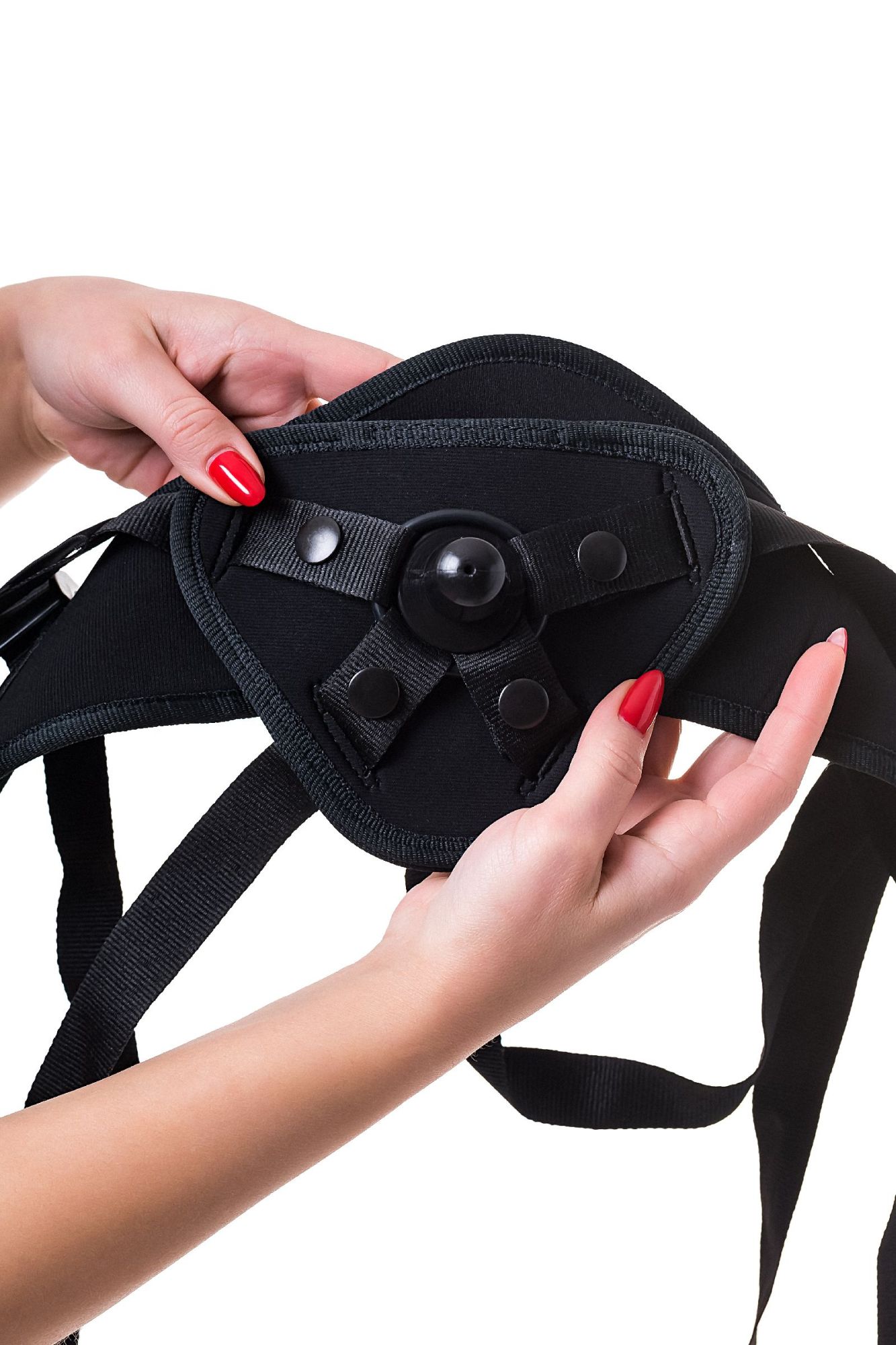 трусики для страпона realstick strap-on master, неопрен, черные в Перми