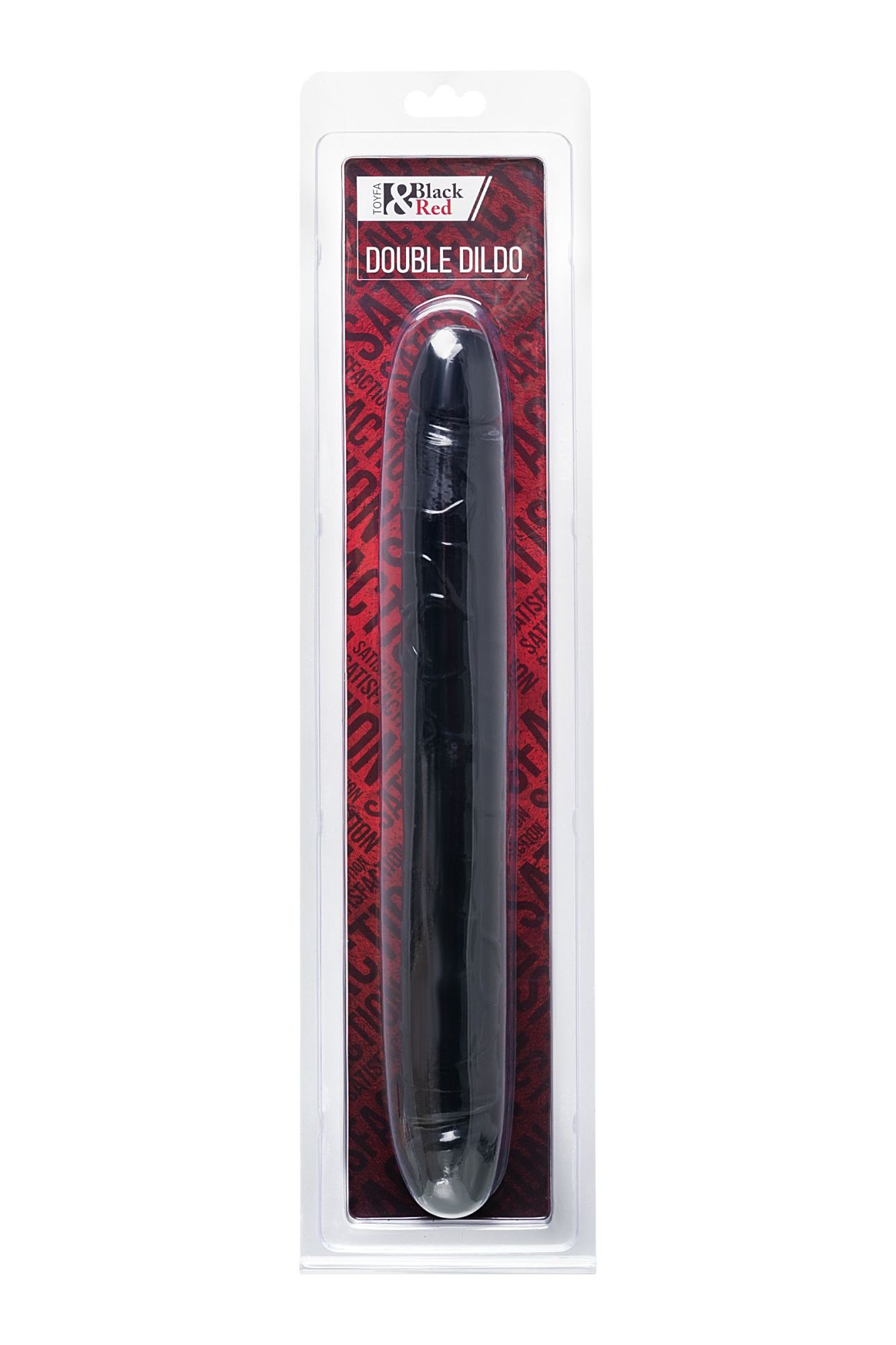 чёрный двусторонний фаллоимитатор toyfa black & red, 31 см в Перми