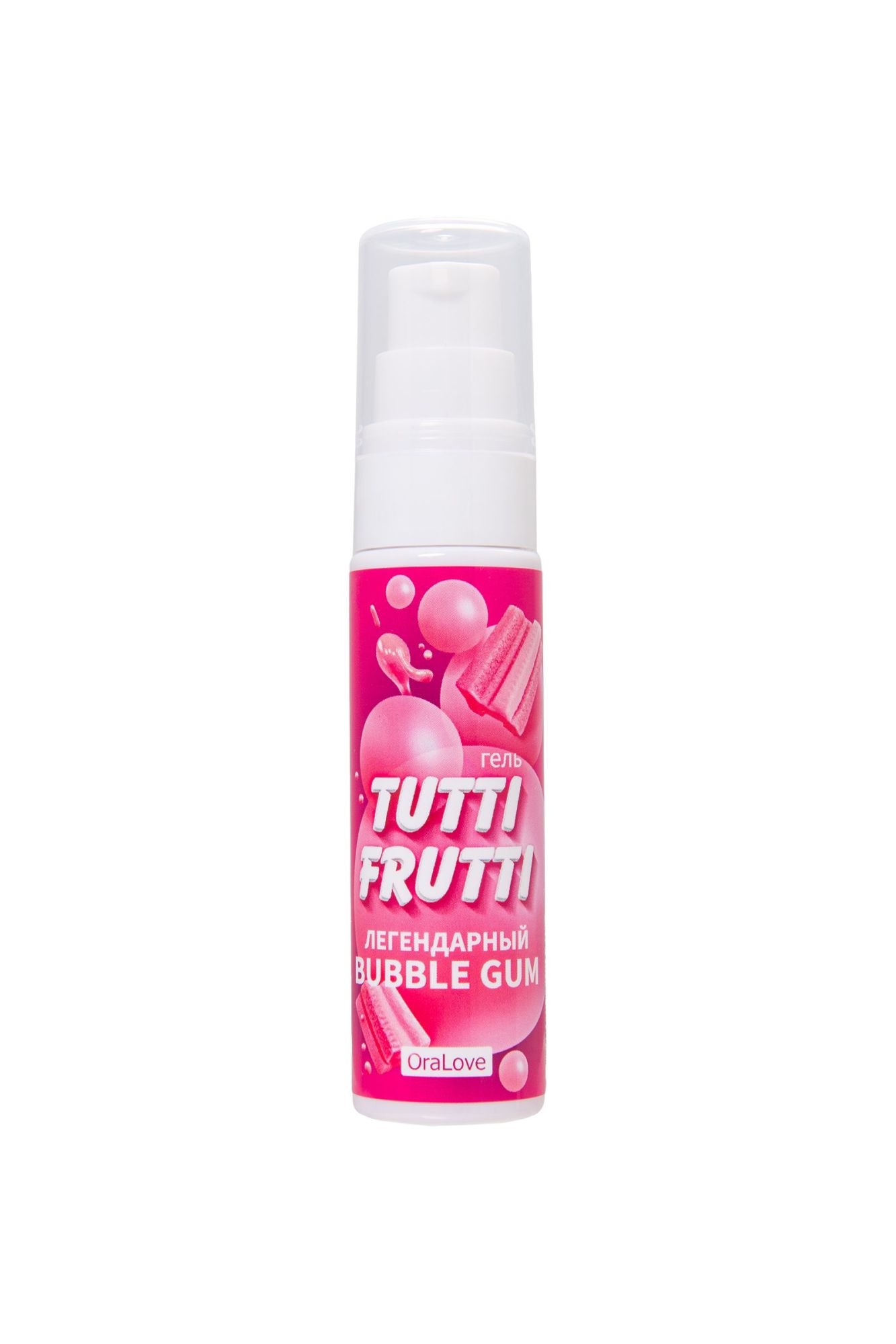 съедобная гель-смазка tutti-frutti для орального секса со вкусом bubble gum, 30 гр в Перми
