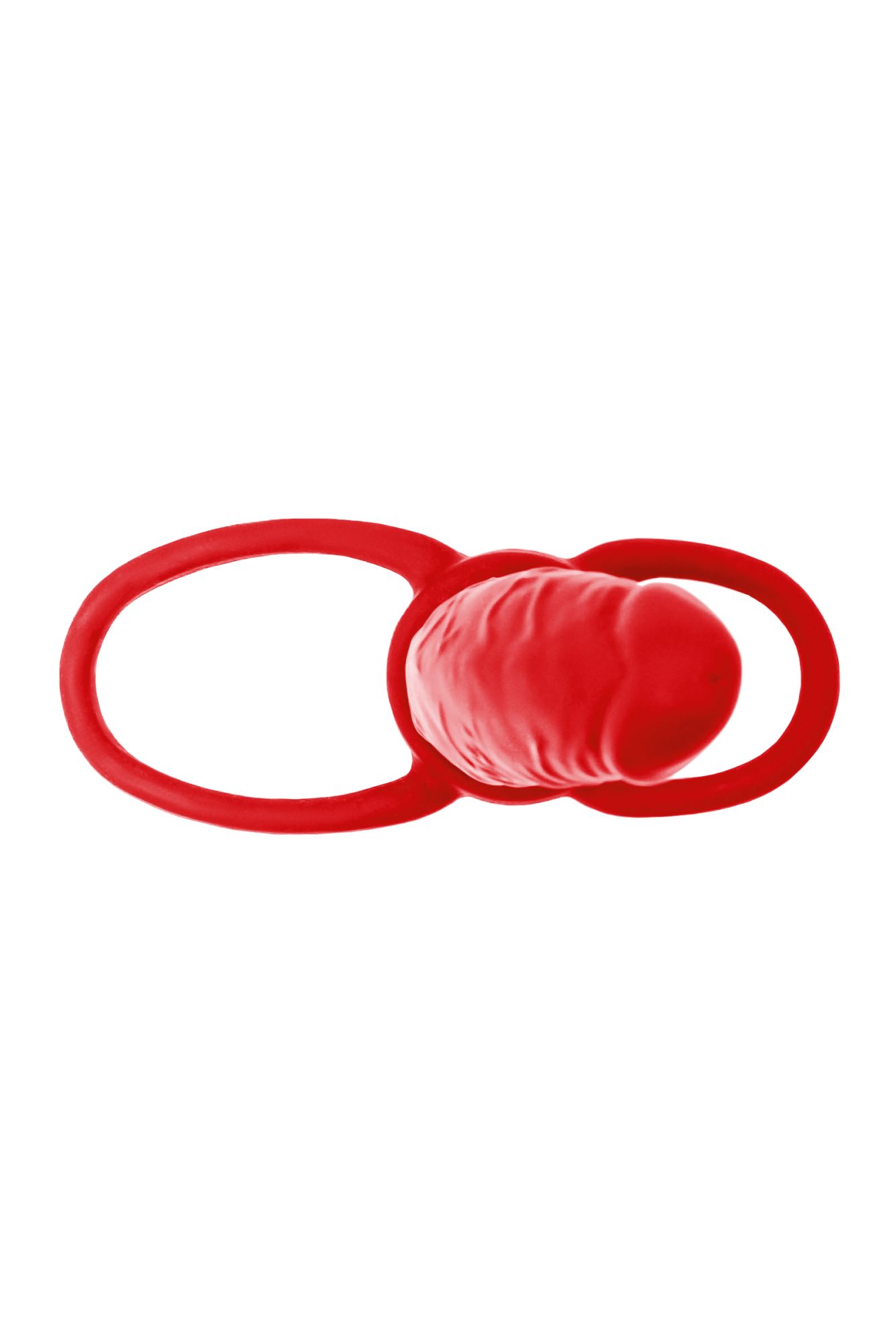 насадка на пенис для двойного проникновения black&red by toyfa , силикон, красный, 16,5 см в Перми