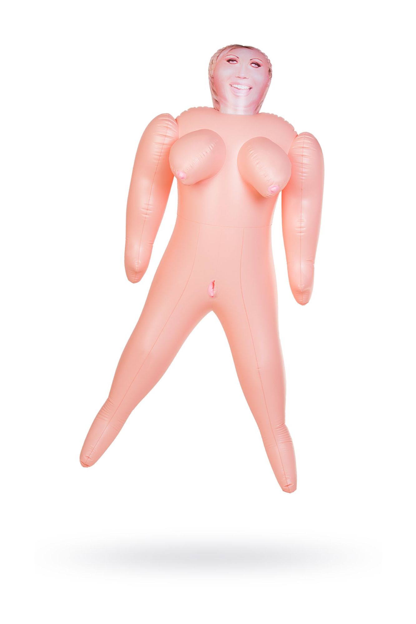 кукла надувная dolls-x by toyfa isabella, толстушка, с двумя отверстиями, блондинка, 160 см в Перми