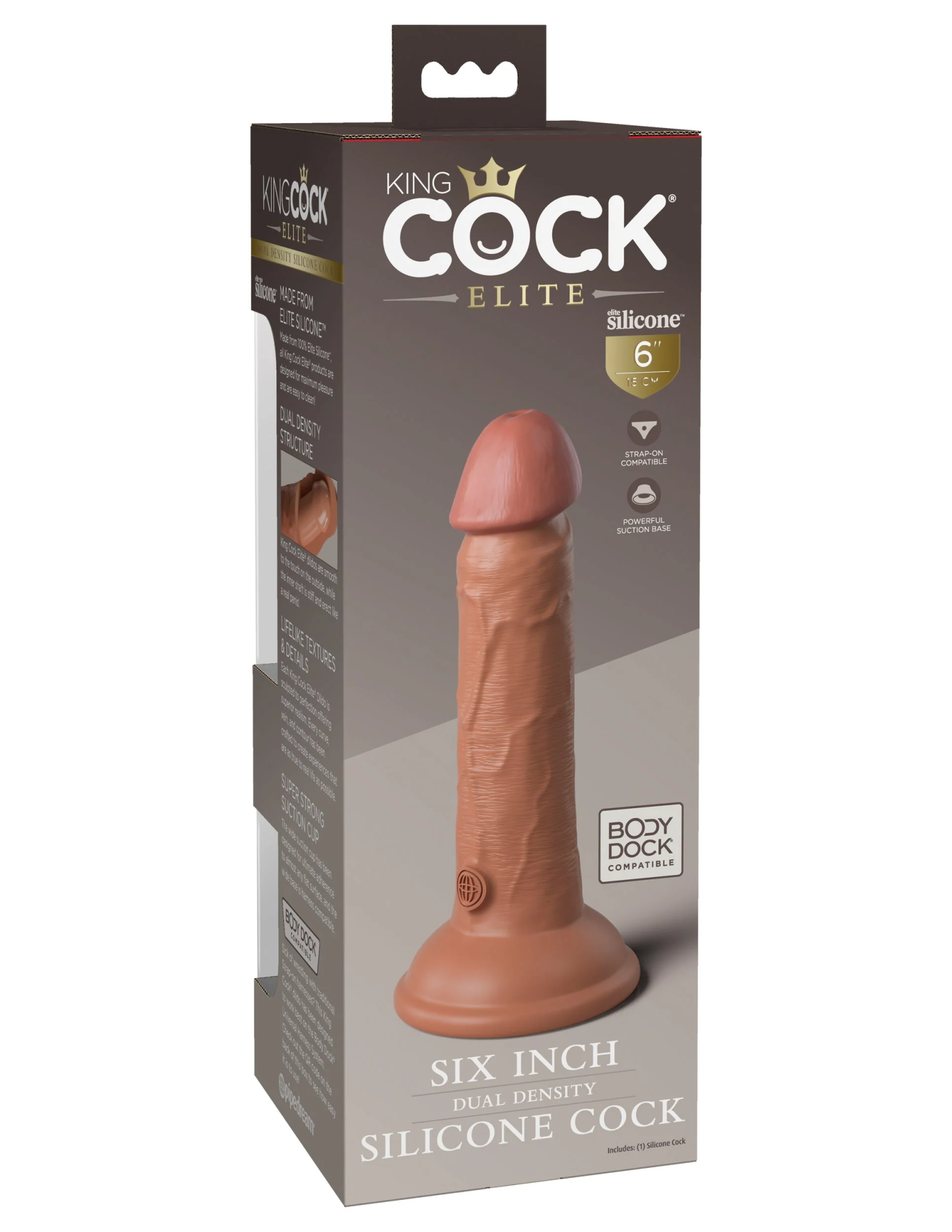 фаллоимитатор kc elite 6" dual density silicone dong- tan pipedream 577022pd в Перми