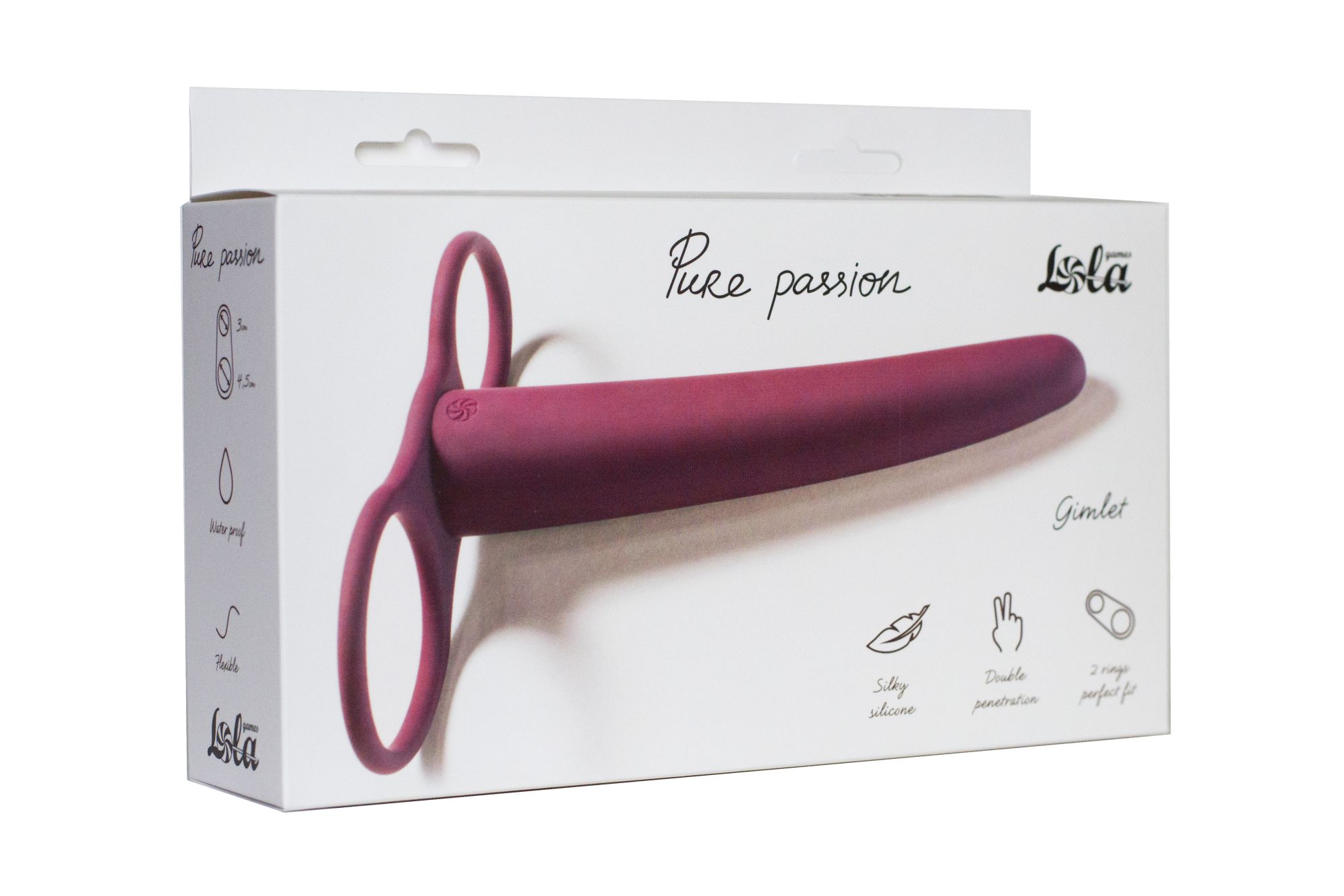 насадка для двойного проникновения pure passion gimlet wine red 1200-02lola в Перми