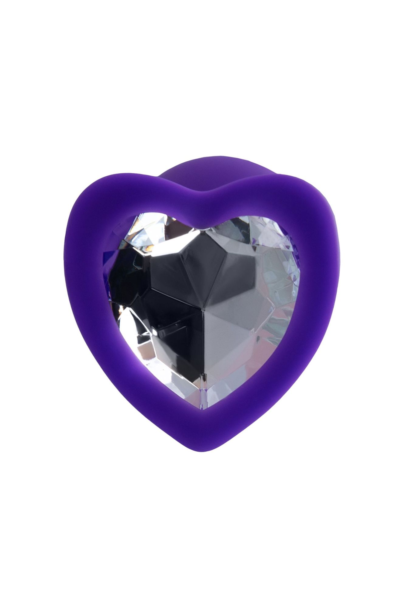 анальная втулка todo by toyfa diamond heart, силикон, фиолетовая, 7 см, ø 2 см, 18 г в Перми