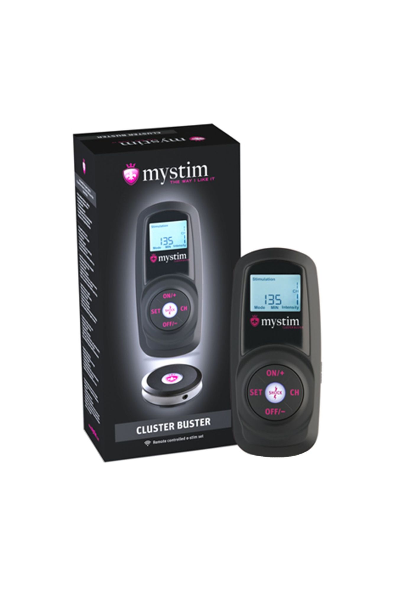 источник импульсов mystim cluster buster, пульт ду, digital, 12 программ, черный в Перми