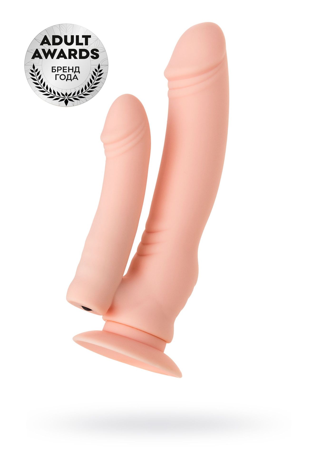 реалистичный фаллоимитатор a-toys by toyfa twint, силикон, телесный, 19,5 см в Перми