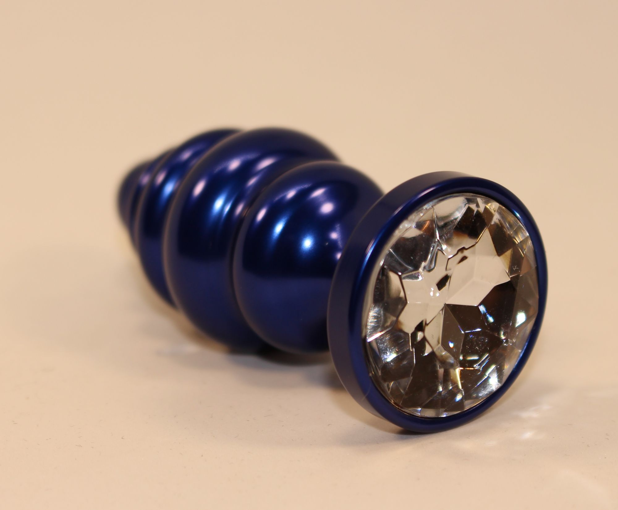 пробка металл 7,3х2,9см фигурная синяя прозрачный страз 47428-4mm в Перми